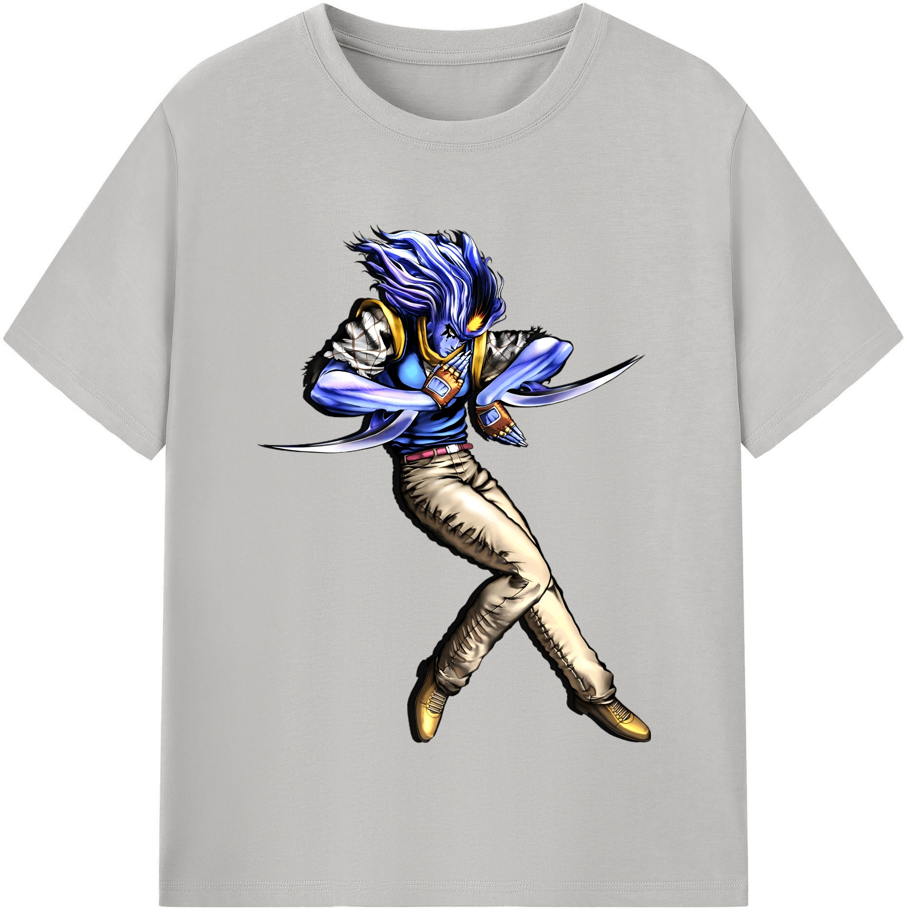 （画像用） ジョジョの奇妙な冒険 JoJo's Bizarre Adventure レディースカジュアルプリントTシャツ（綿100％）