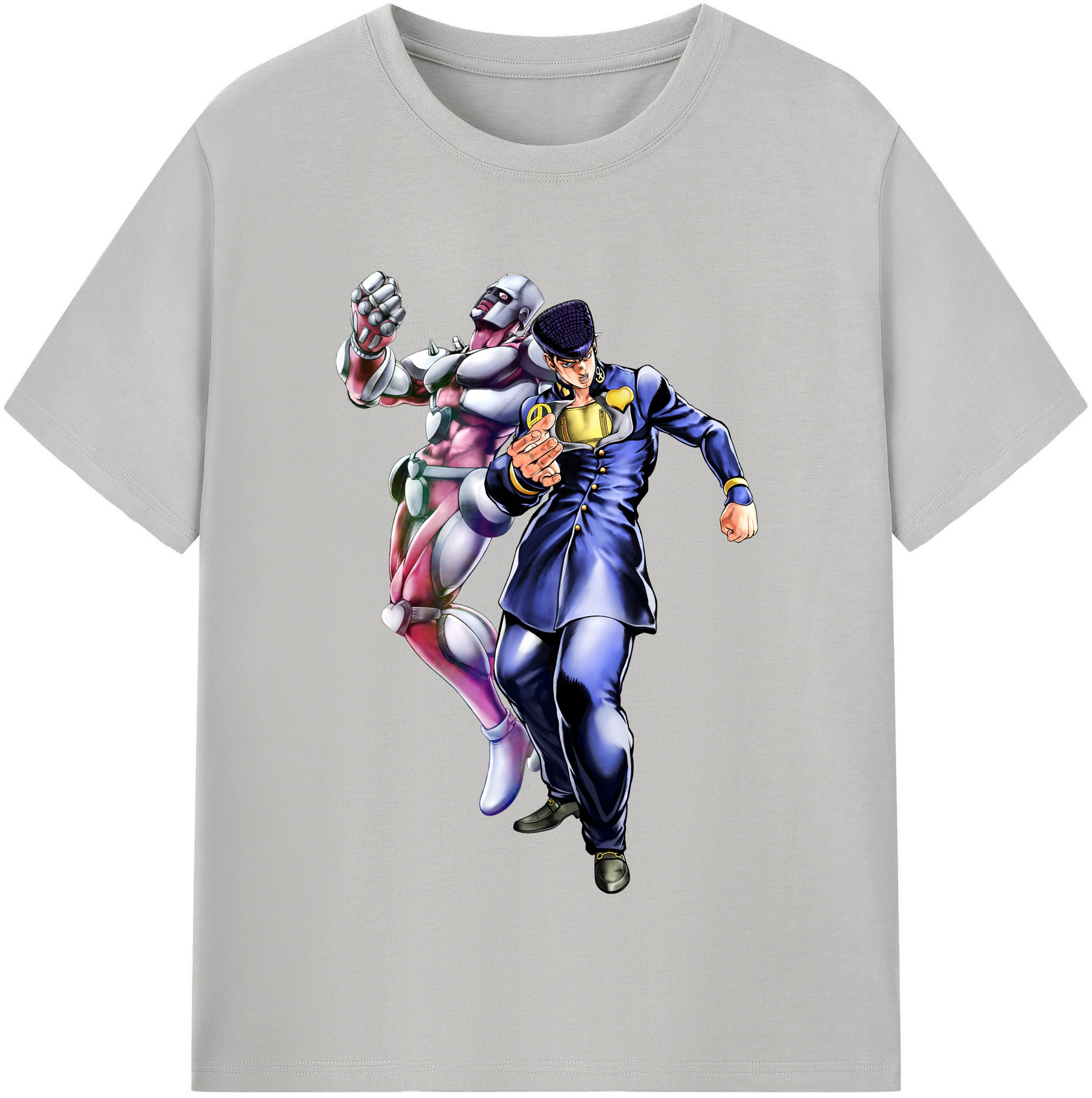 （画像用） ジョジョの奇妙な冒険 ひがしかた じょうすけ JoJo's Bizarre Adventure Higashikata Josuke レディースカジュアルプリントTシャツ（綿100％）