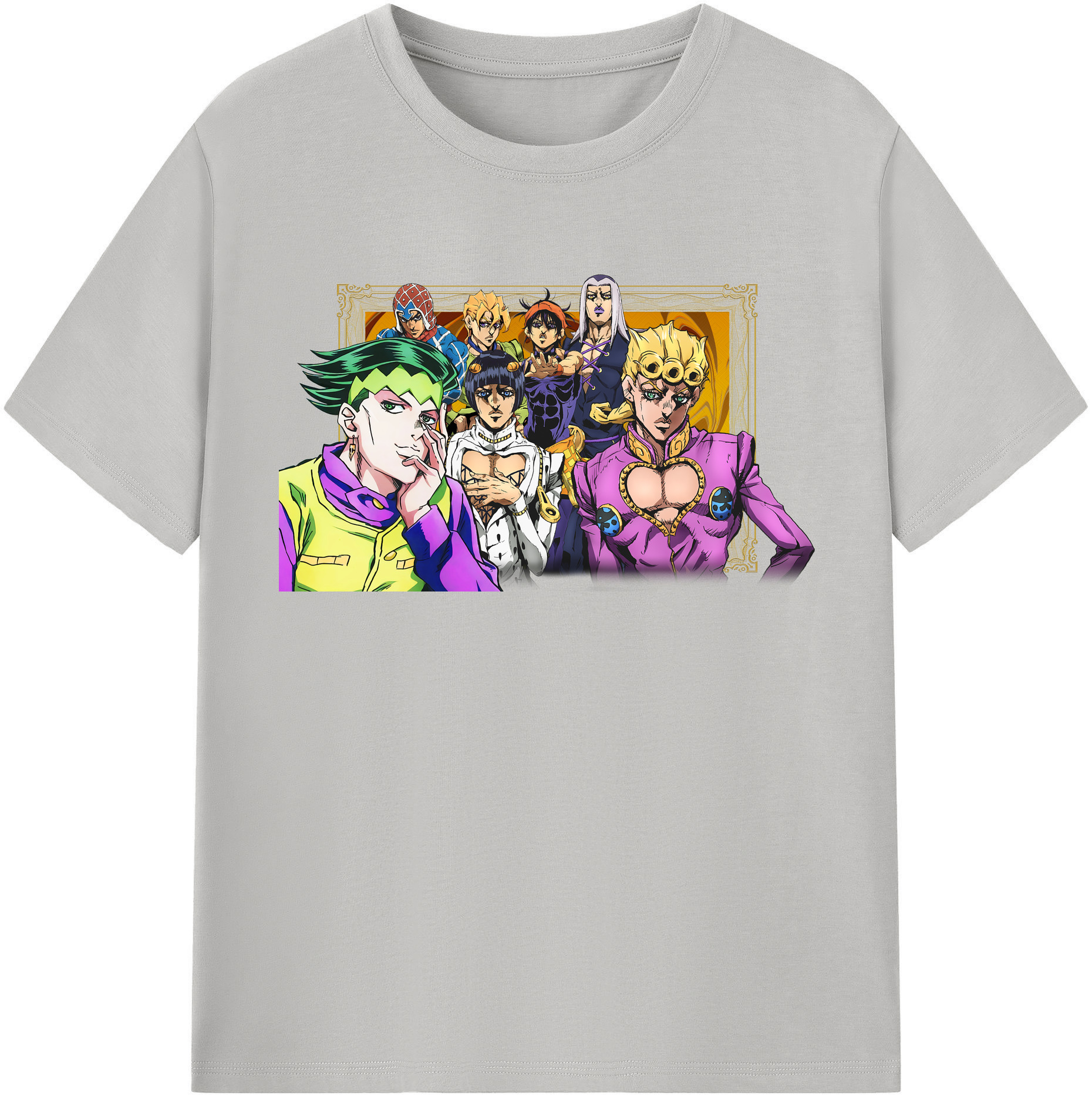 （画像用） ジョジョの奇妙な冒険 ジョルノ?ジョバァーナ JoJo's Bizarre Adventure Giorno Giovanna レディースカジュアルプリントTシャツ（綿100％）