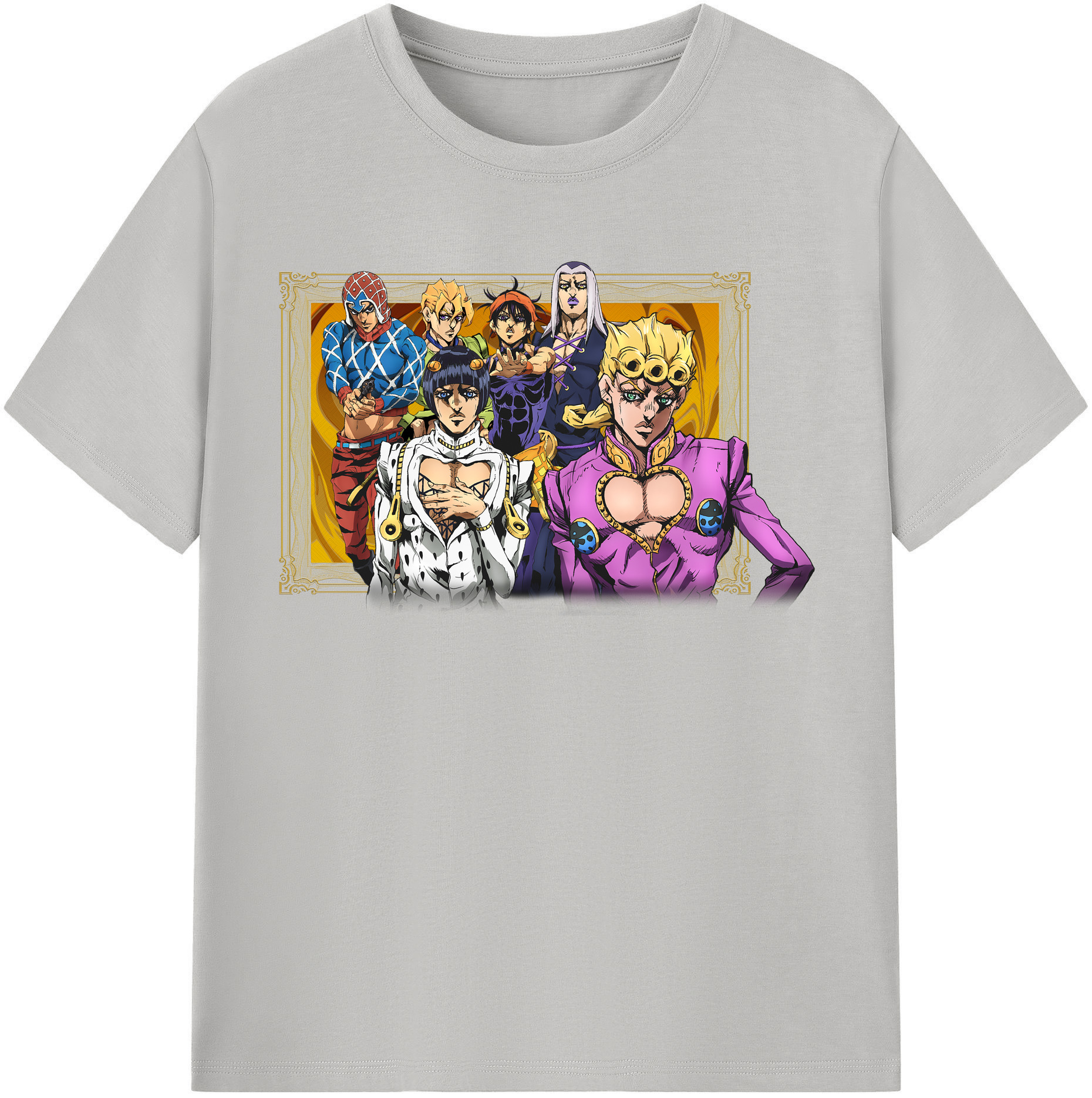 （画像用） ジョジョの奇妙な冒険 ジョルノ?ジョバァーナ JoJo's Bizarre Adventure Giorno Giovanna レディースカジュアルプリントTシャツ（綿100％）