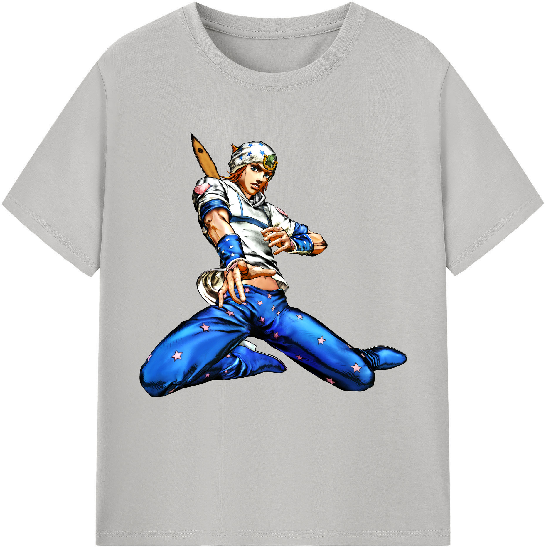 （画像用） ジョジョの奇妙な冒険 ジョナサン?ジョースター JoJo's Bizarre Adventure Jonathan Joestar レディースカジュアルプリントTシャツ（綿100％）
