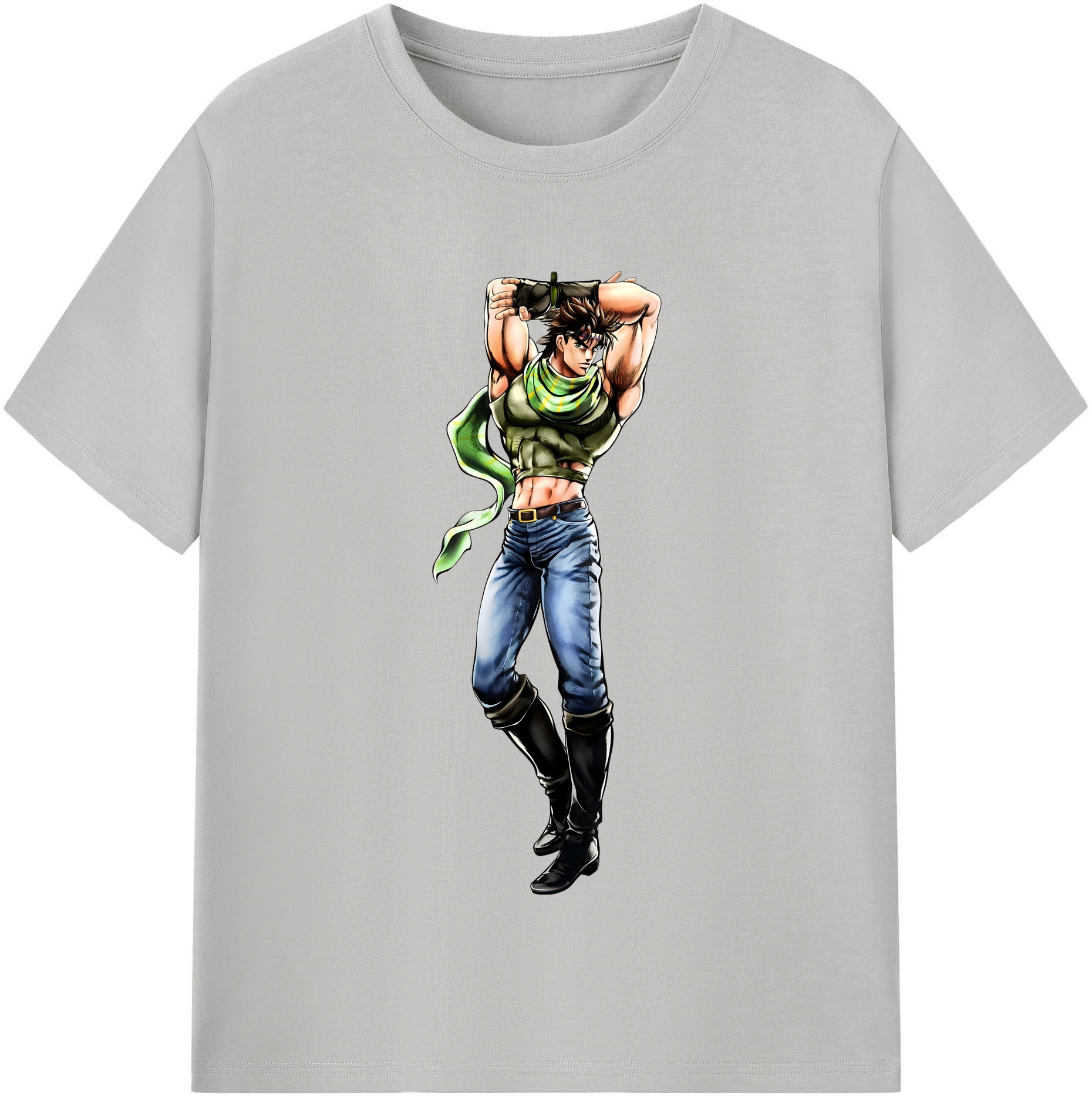 （画像用） ジョジョの奇妙な冒険 ジョセフ?ジョースター JoJo's Bizarre Adventure Joseph Joestar レディースカジュアルプリントTシャツ（綿100％）