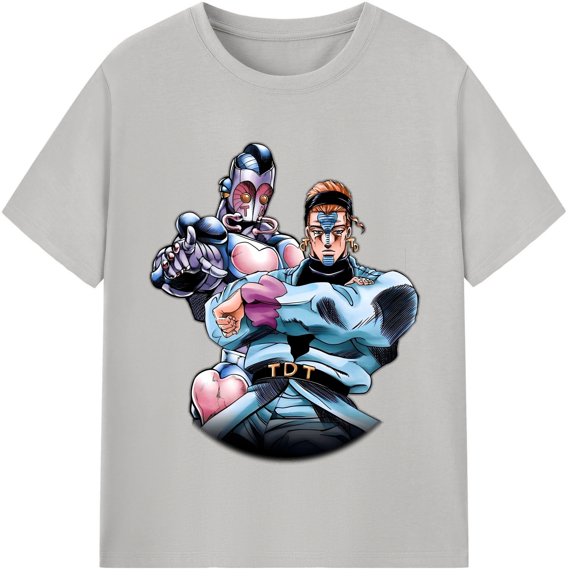（画像用） ジョジョの奇妙な冒険 ひがしかた じょうすけ JoJo's Bizarre Adventure Higashikata Josuke レディースカジュアルプリントTシャツ（綿100％）