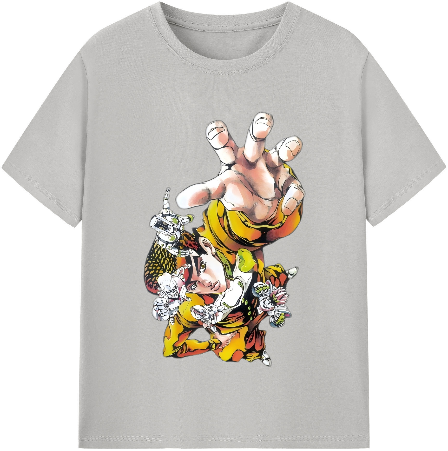 （画像用） ジョジョの奇妙な冒険 ひがしかた じょうすけ JoJo's Bizarre Adventure Higashikata Josuke レディースカジュアルプリントTシャツ（綿100％）