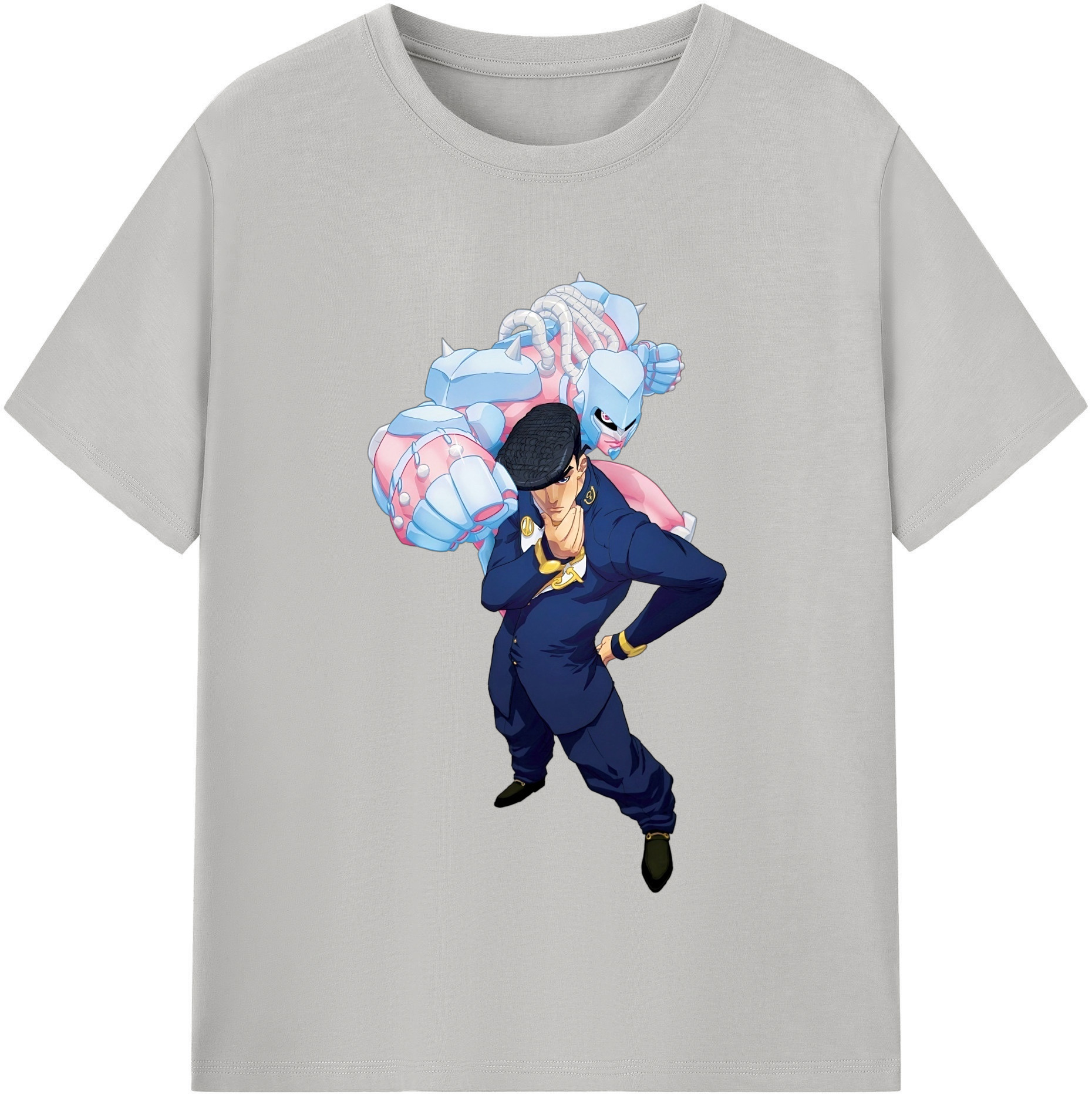 （画像用） ジョジョの奇妙な冒険 ひがしかた じょうすけ JoJo's Bizarre Adventure Higashikata Josuke レディースカジュアルプリントTシャツ（綿100％）