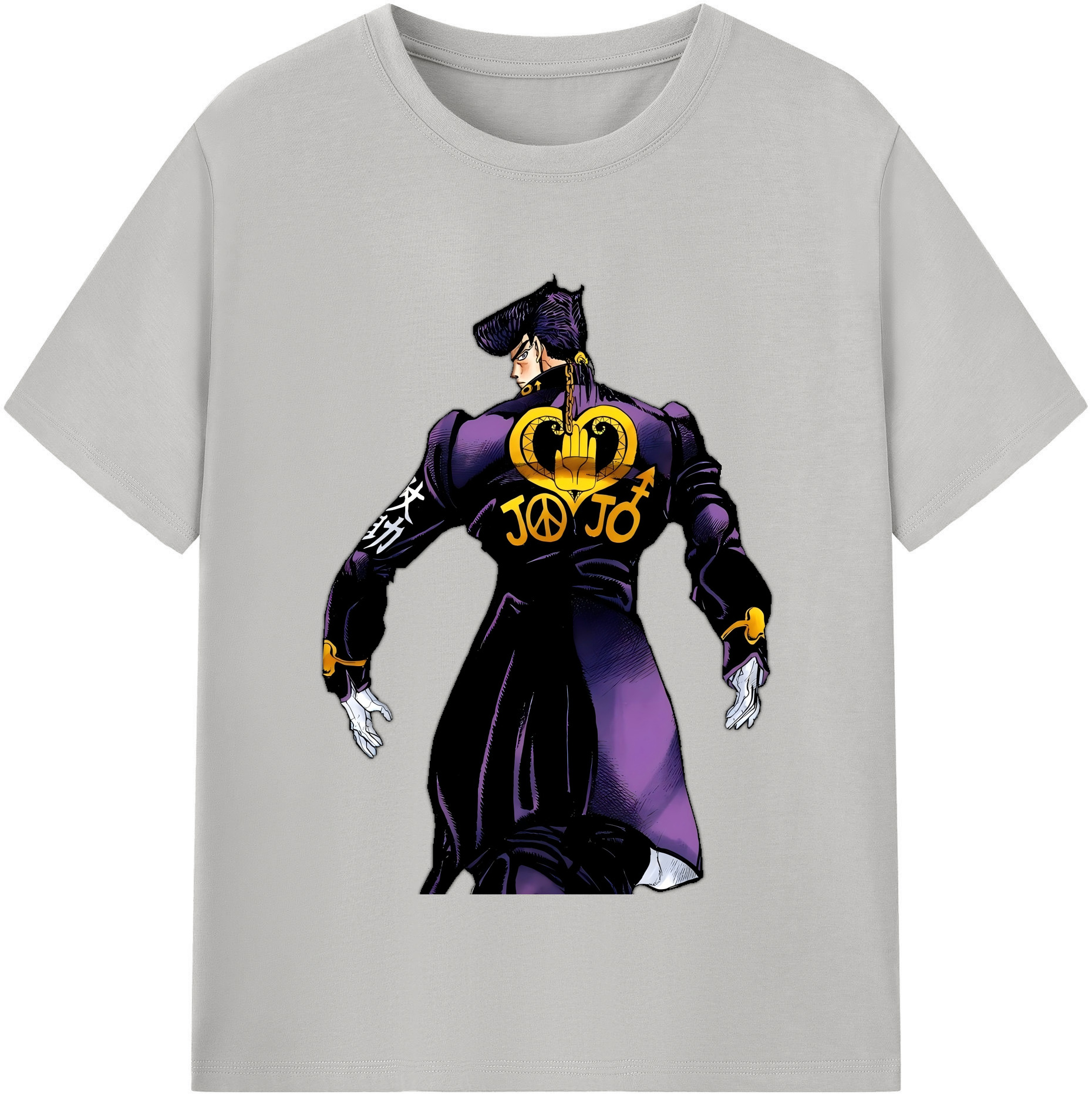 （画像用） ジョジョの奇妙な冒険 ひがしかた じょうすけ JoJo's Bizarre Adventure Higashikata Josuke レディースカジュアルプリントTシャツ（綿100％）
