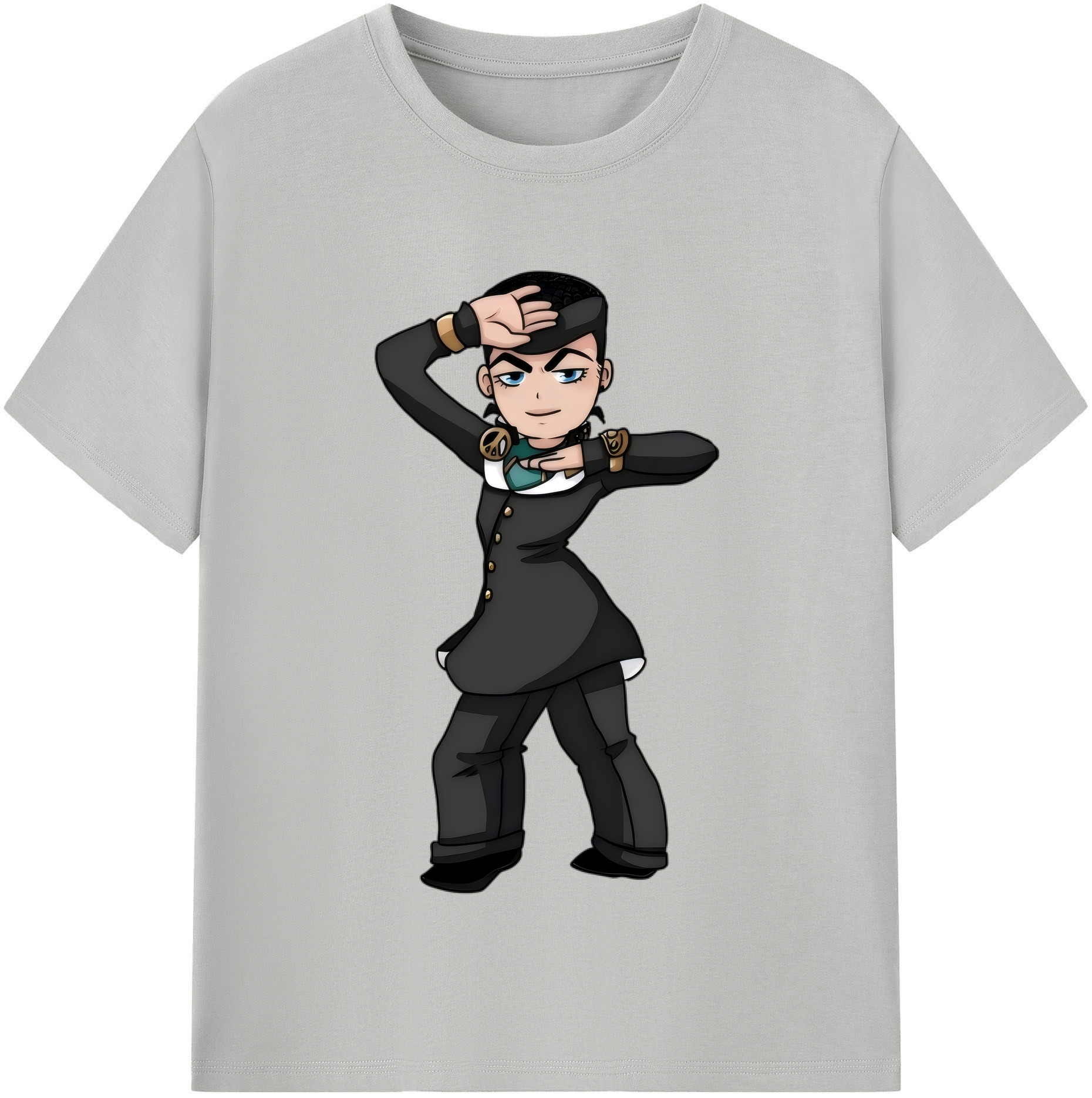 （画像用） ジョジョの奇妙な冒険 ひがしかた じょうすけ JoJo's Bizarre Adventure Higashikata Josuke レディースカジュアルプリントTシャツ（綿100％）