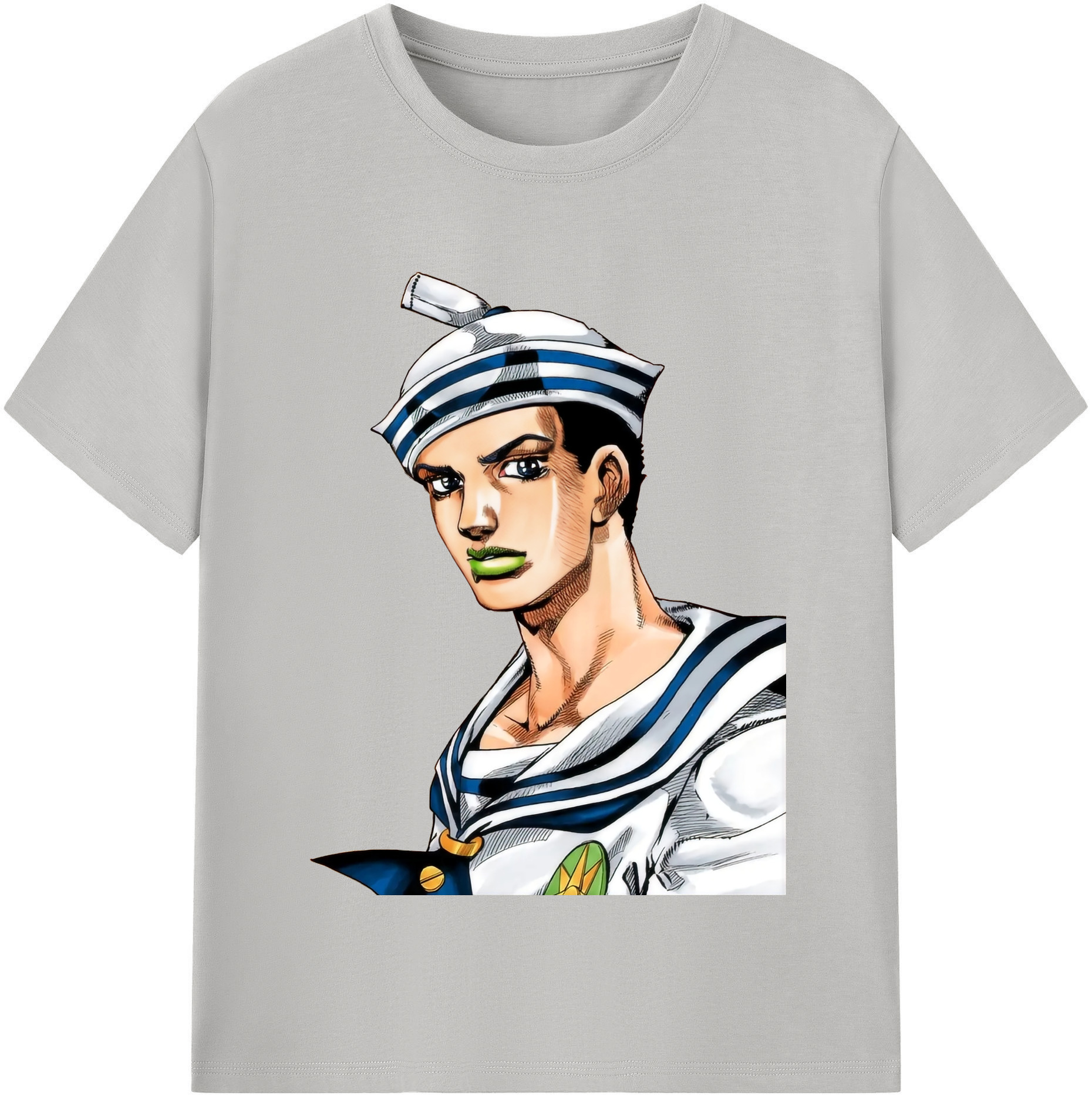 （画像用） ジョジョの奇妙な冒険 東方定助 JoJo's Bizarre Adventure Higashikata Josuke レディースカジュアルプリントTシャツ（綿100％）