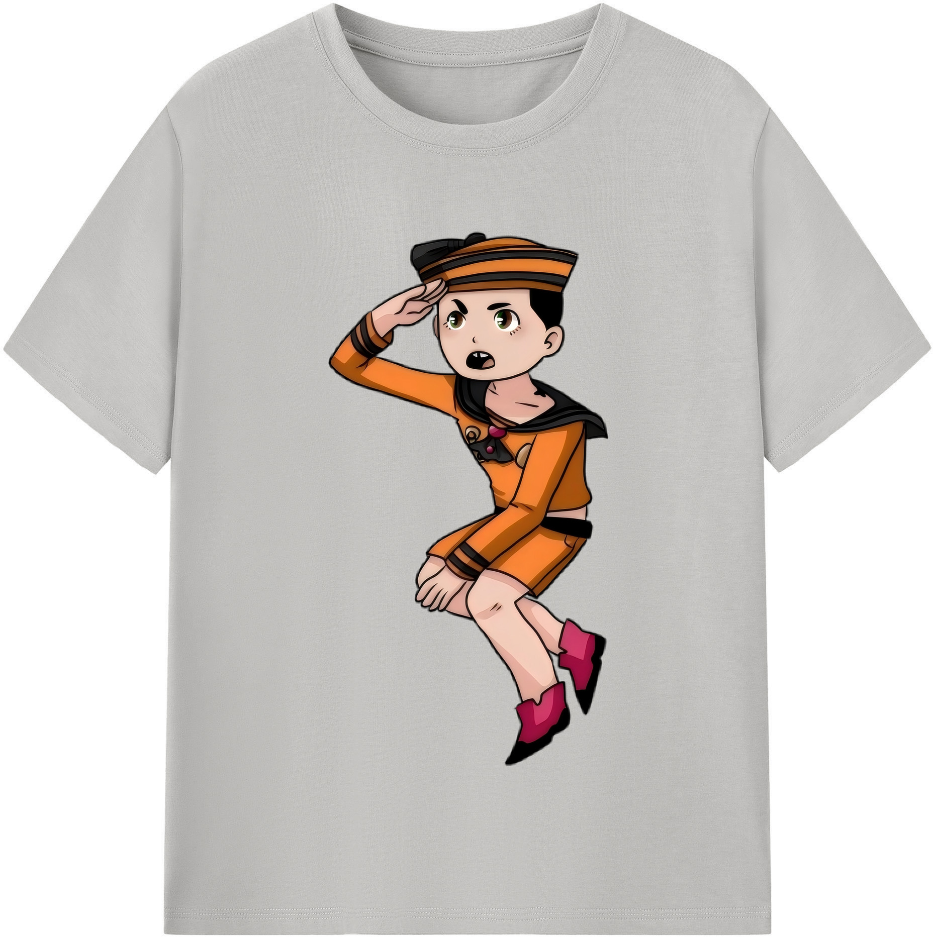 （画像用） ジョジョの奇妙な冒険 東方定助 JoJo's Bizarre Adventure Higashikata Josuke レディースカジュアルプリントTシャツ（綿100％）