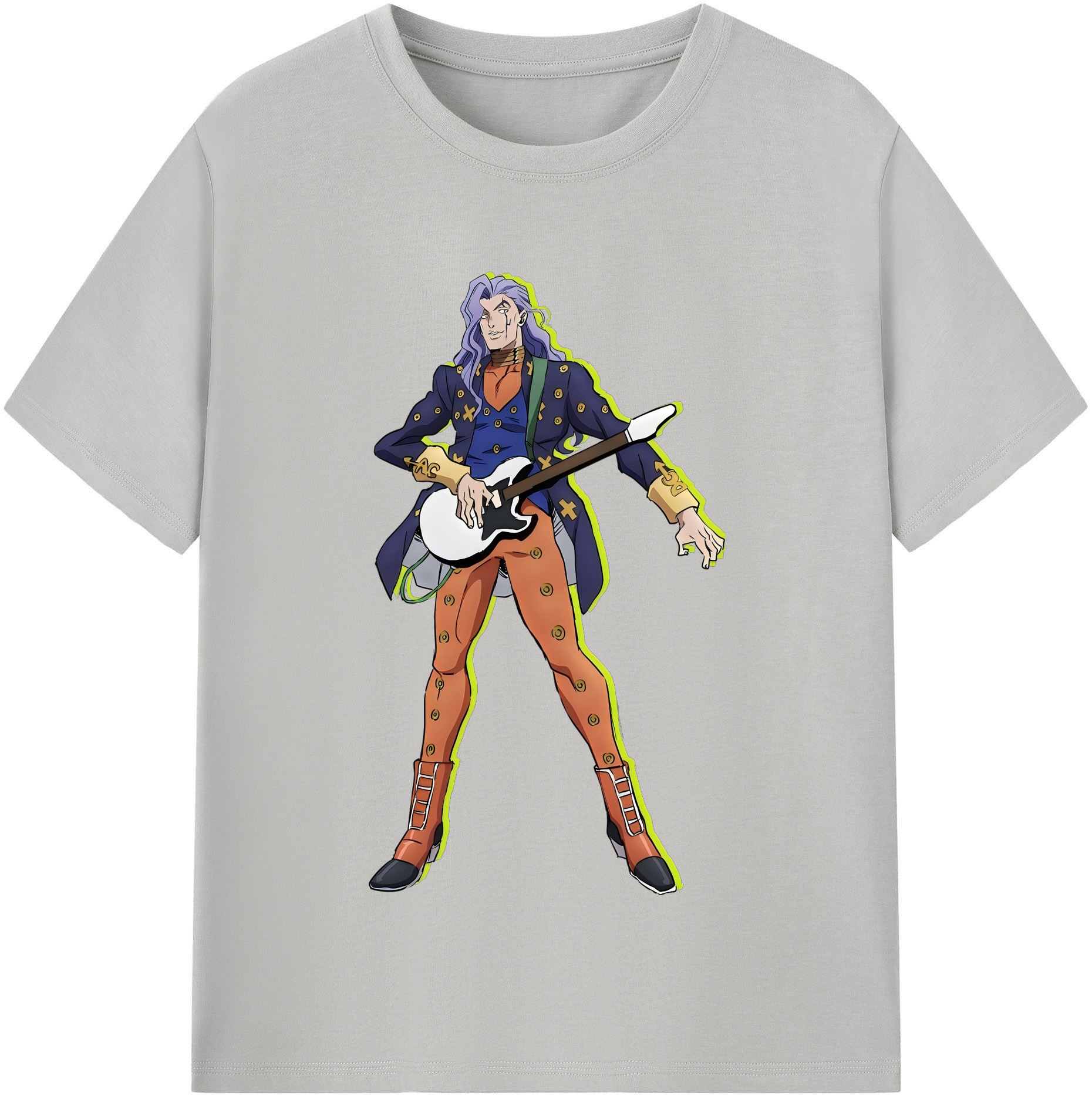 （画像用） ジョジョの奇妙な冒険 おといし あきら JoJo's Bizarre Adventure Akira Otoishi レディースカジュアルプリントTシャツ（綿100％）