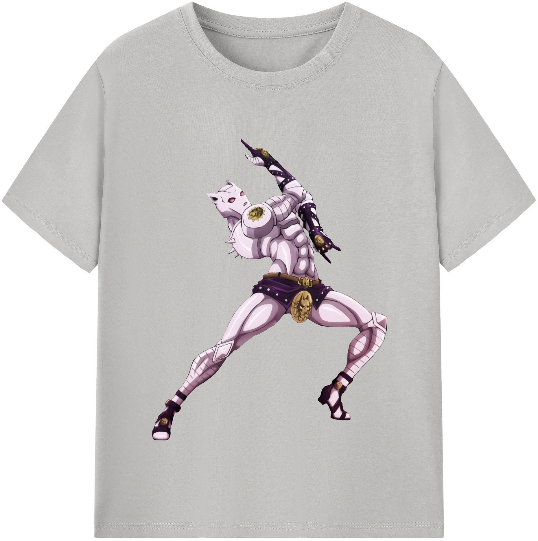 （画像用） ジョジョの奇妙な冒険 きら よしかげ JoJo's Bizarre Adventure Kira Yoshikage レディースカジュアルプリントTシャツ（綿100％）