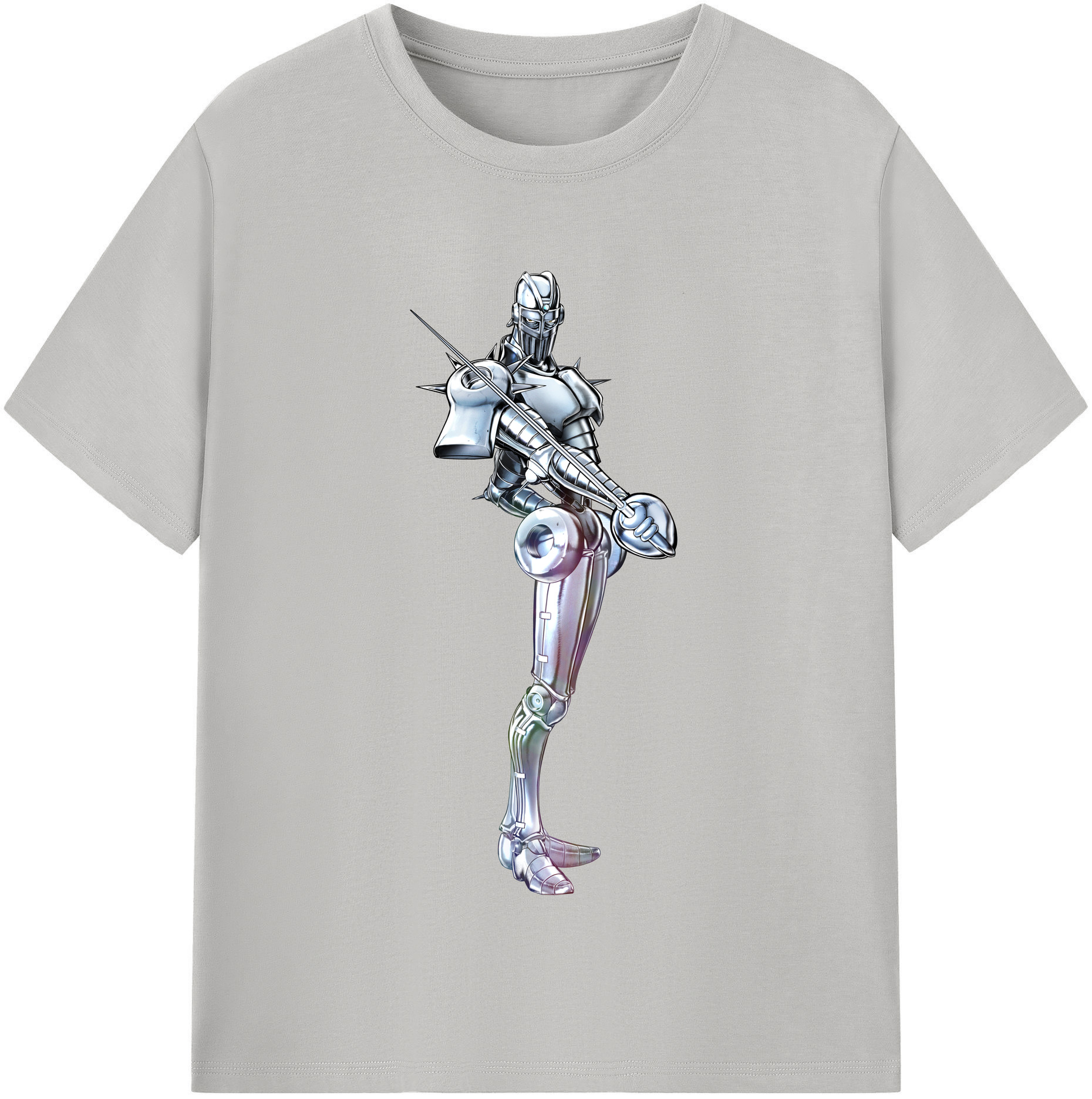 （画像用） ジョジョの奇妙な冒険 ジャン＝ピエール?ポルナレフ JoJo's Bizarre Adventure Jan Pierre Polnareff レディースカジュアルプリントTシャツ（綿100％）