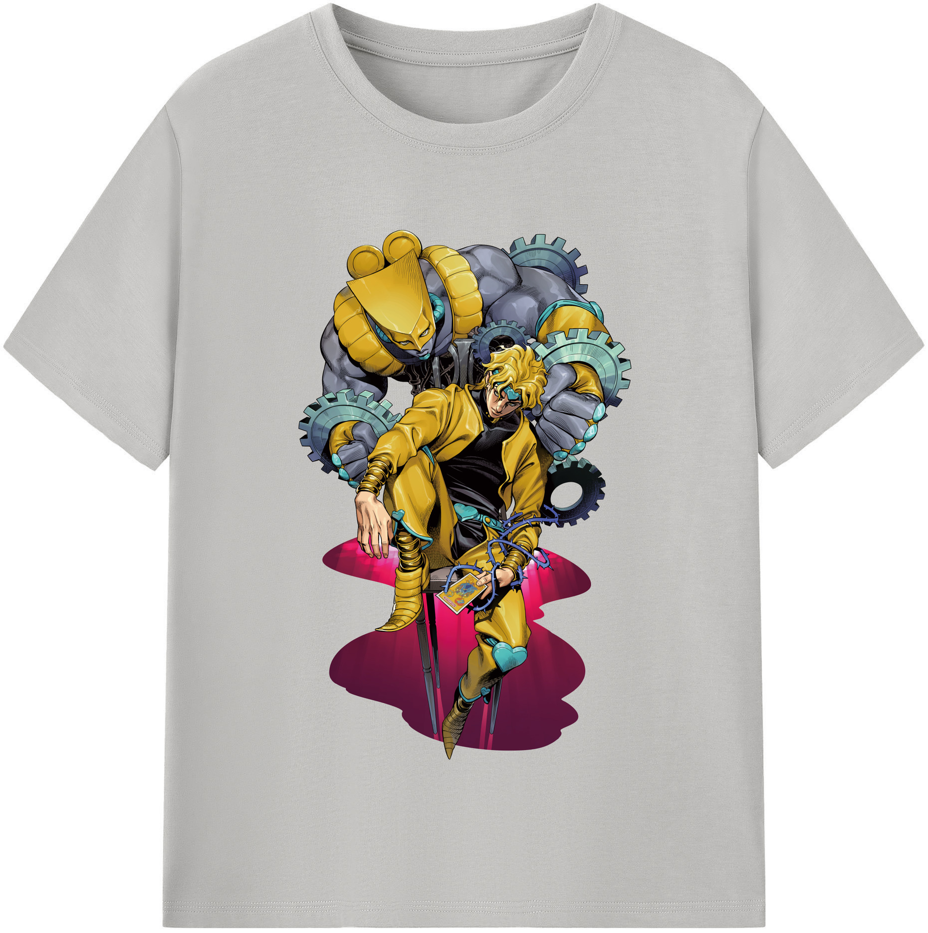 （画像用） ジョジョの奇妙な冒険 ディオ?ブランドー JoJo's Bizarre Adventure Dio Brando レディースカジュアルプリントTシャツ（綿100％）