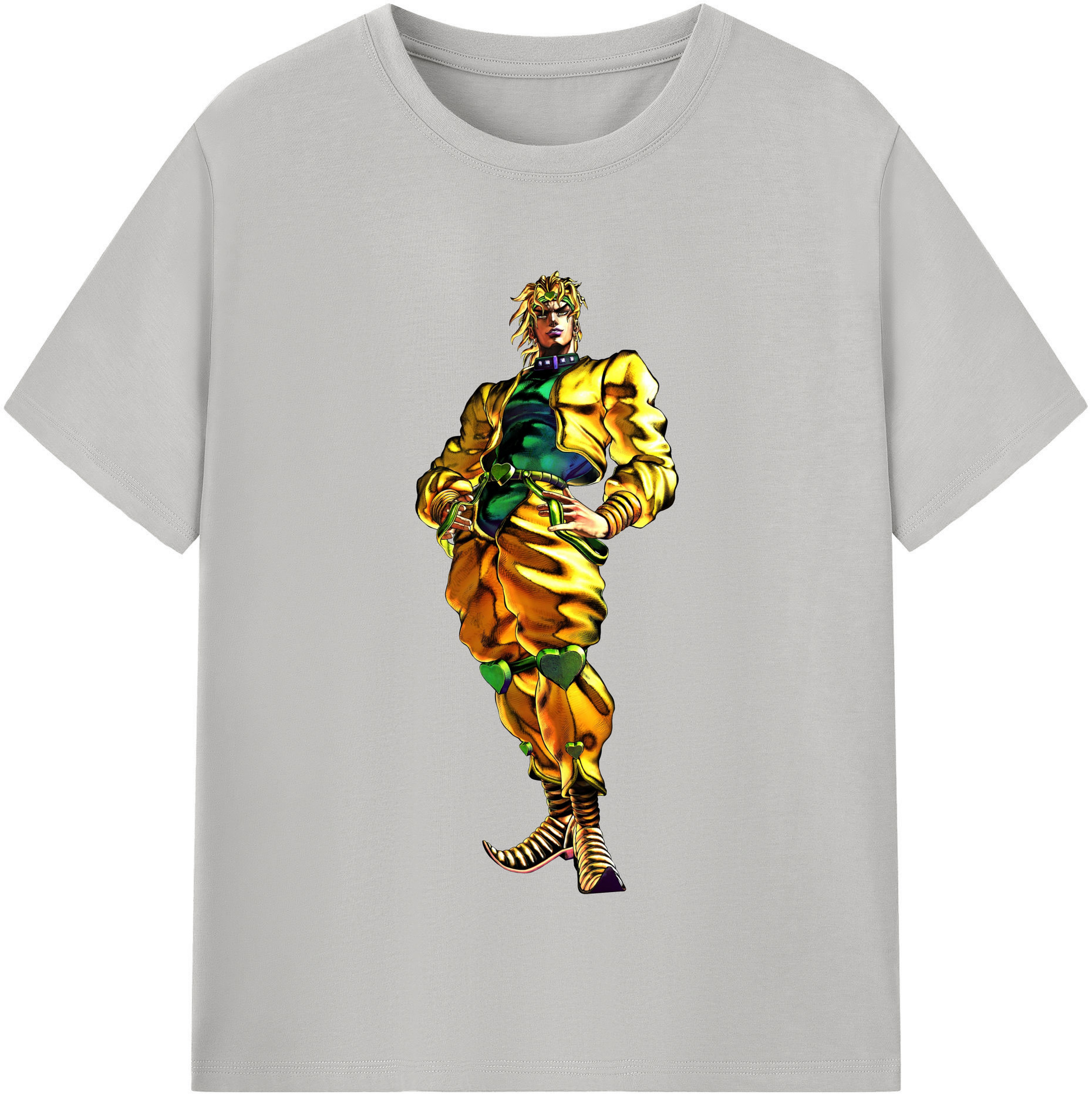 （画像用） ジョジョの奇妙な冒険 ディオ?ブランドー JoJo's Bizarre Adventure Dio Brando レディースカジュアルプリントTシャツ（綿100％）