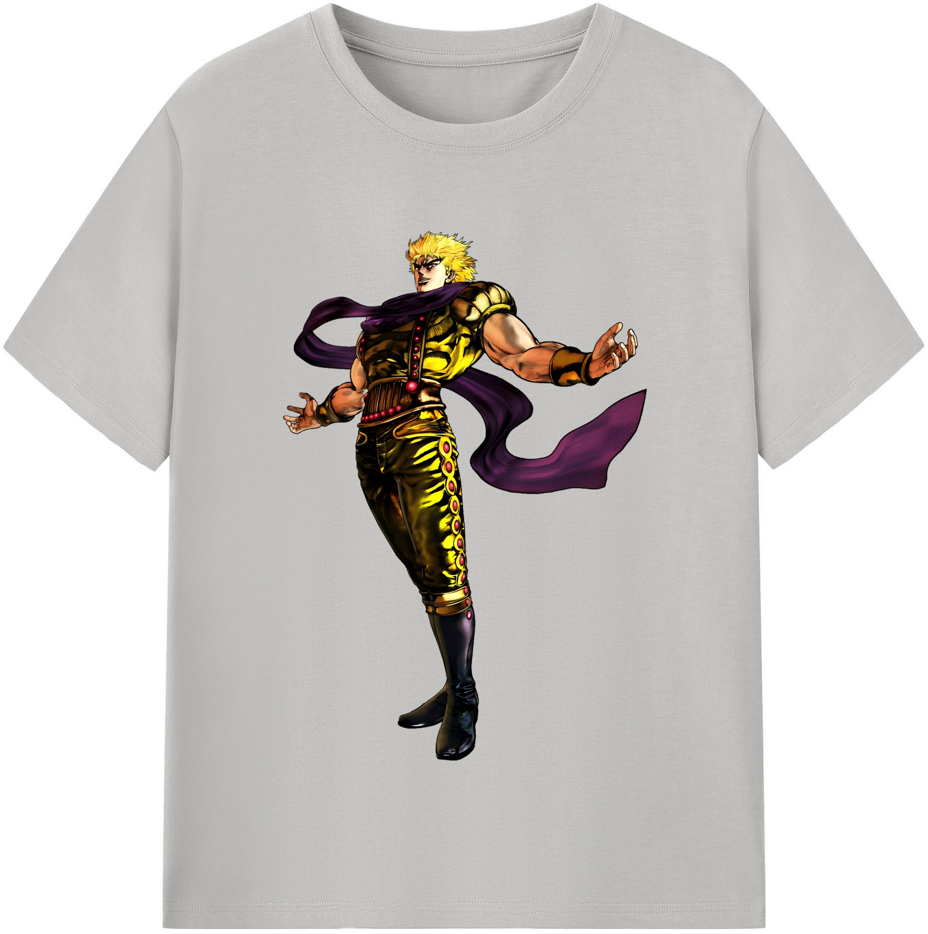 （画像用） ジョジョの奇妙な冒険 ディオ?ブランドー JoJo's Bizarre Adventure Dio Brando レディースカジュアルプリントTシャツ（綿100％）