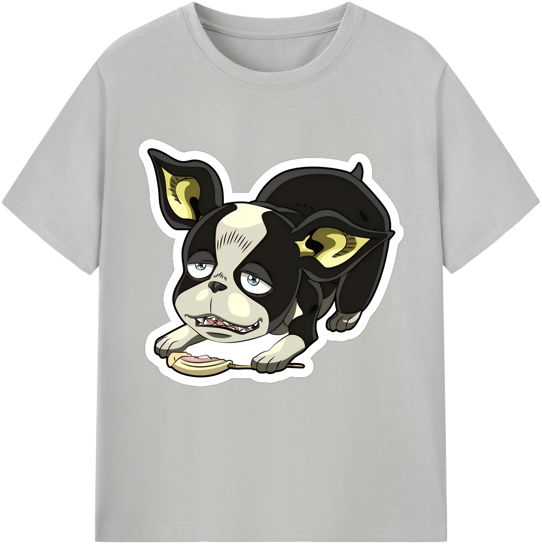 （画像用） ジョジョの奇妙な冒険 イギー JoJo's Bizarre Adventure Iggy レディースカジュアルプリントTシャツ（綿100％）