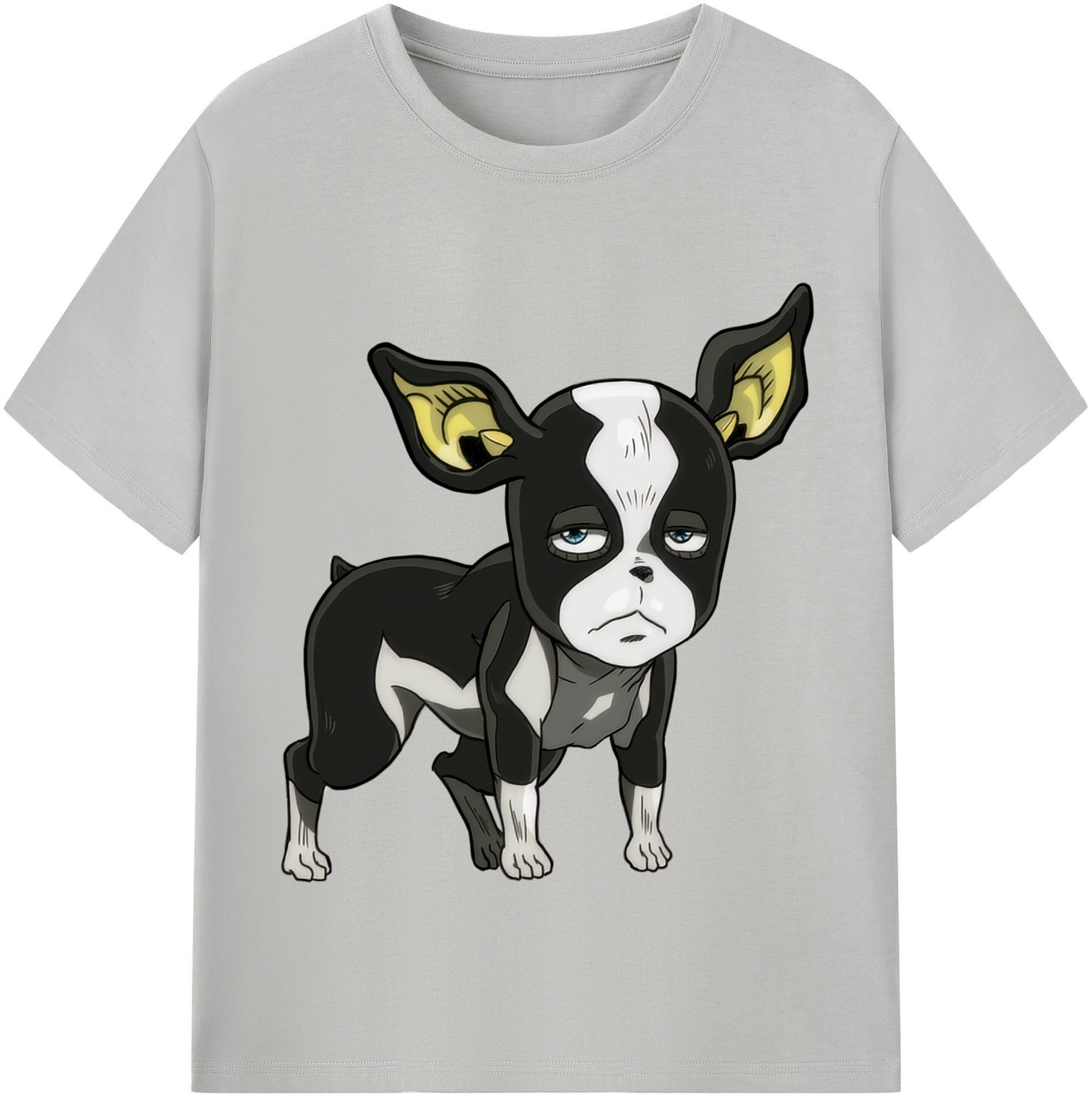 （画像用） ジョジョの奇妙な冒険 イギー JoJo's Bizarre Adventure Iggy レディースカジュアルプリントTシャツ（綿100％）