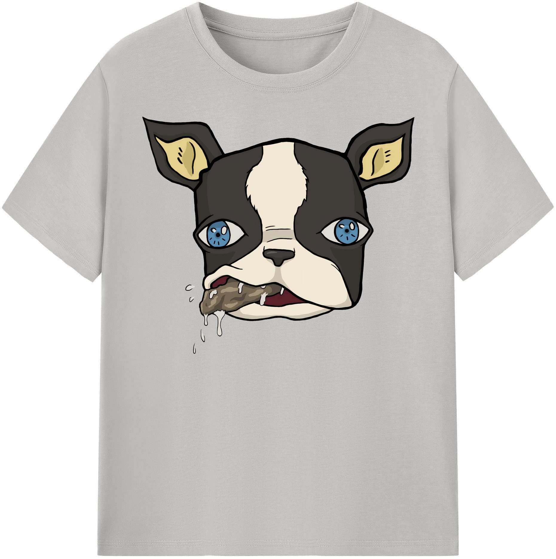 （画像用） ジョジョの奇妙な冒険 イギー JoJo's Bizarre Adventure Iggy レディースカジュアルプリントTシャツ（綿100％）