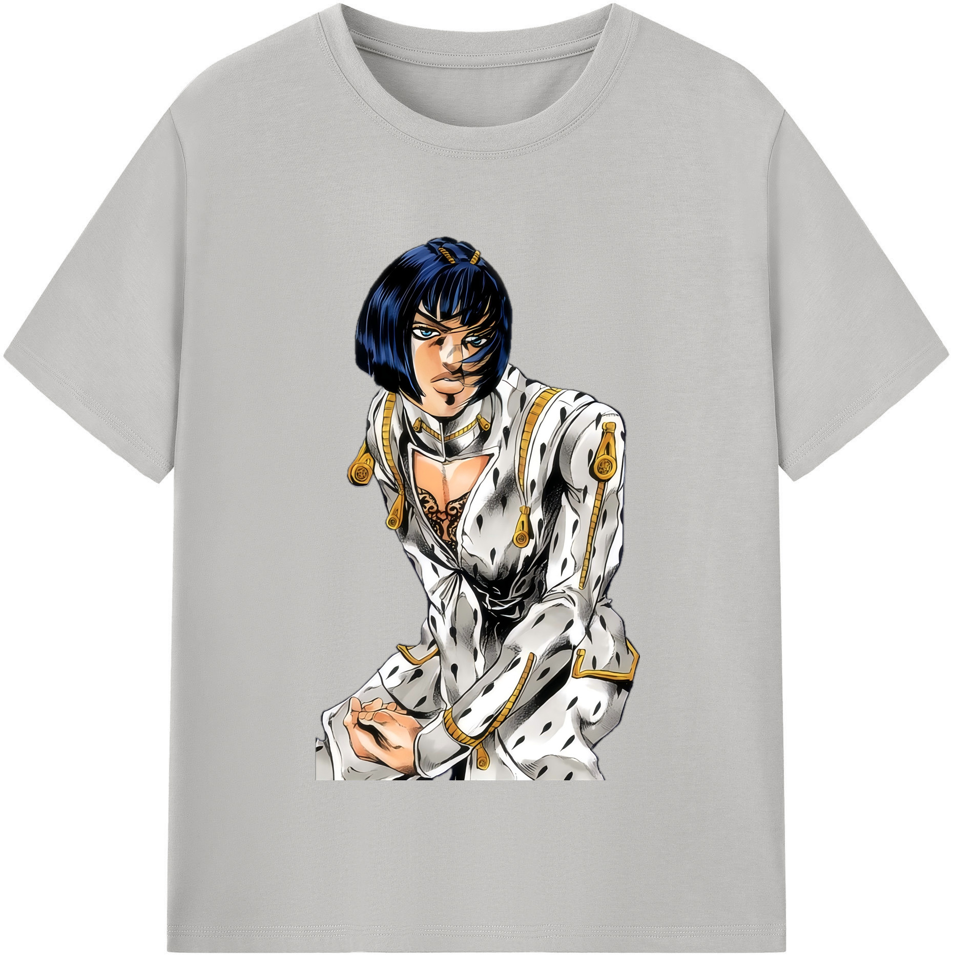 （画像用） ジョジョの奇妙な冒険 ブローノ?ブチャラティ JoJo's Bizarre Adventure Bruno Bucciarati レディースカジュアルプリントTシャツ（綿100％）