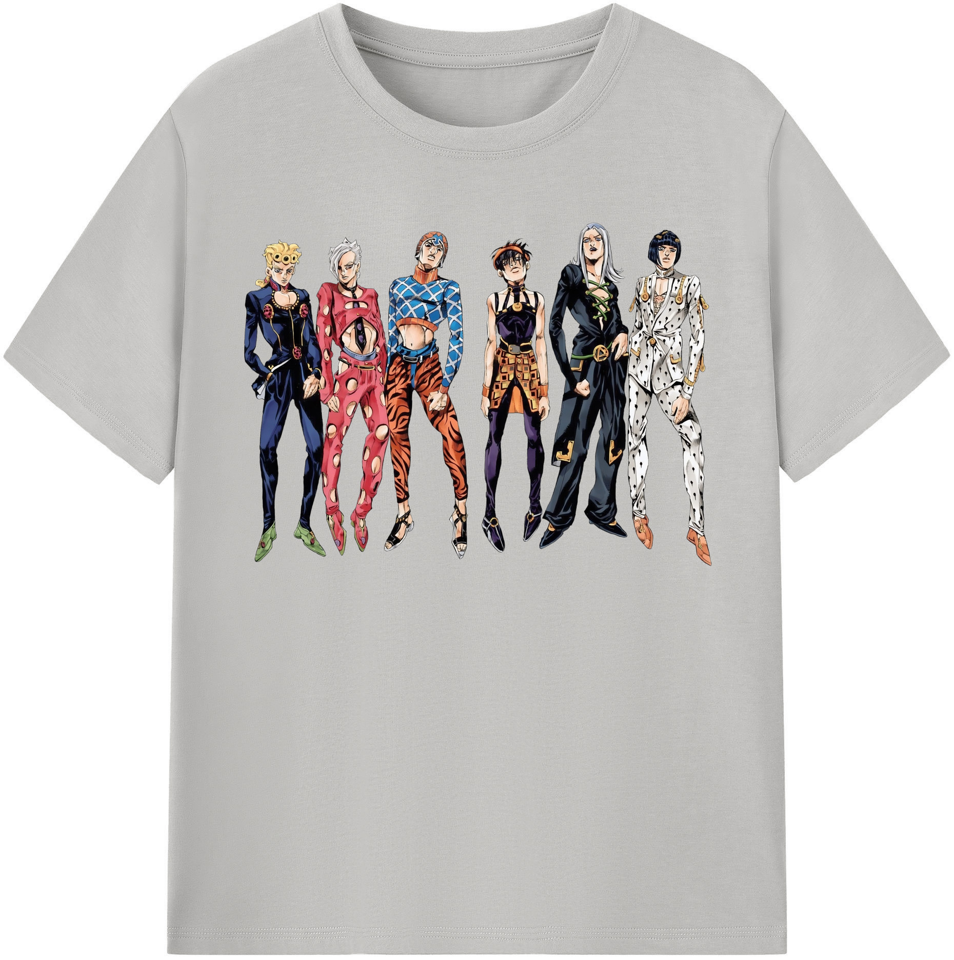 （画像用） ジョジョの奇妙な冒険 JoJo's Bizarre Adventure レディースカジュアルプリントTシャツ（綿100％）