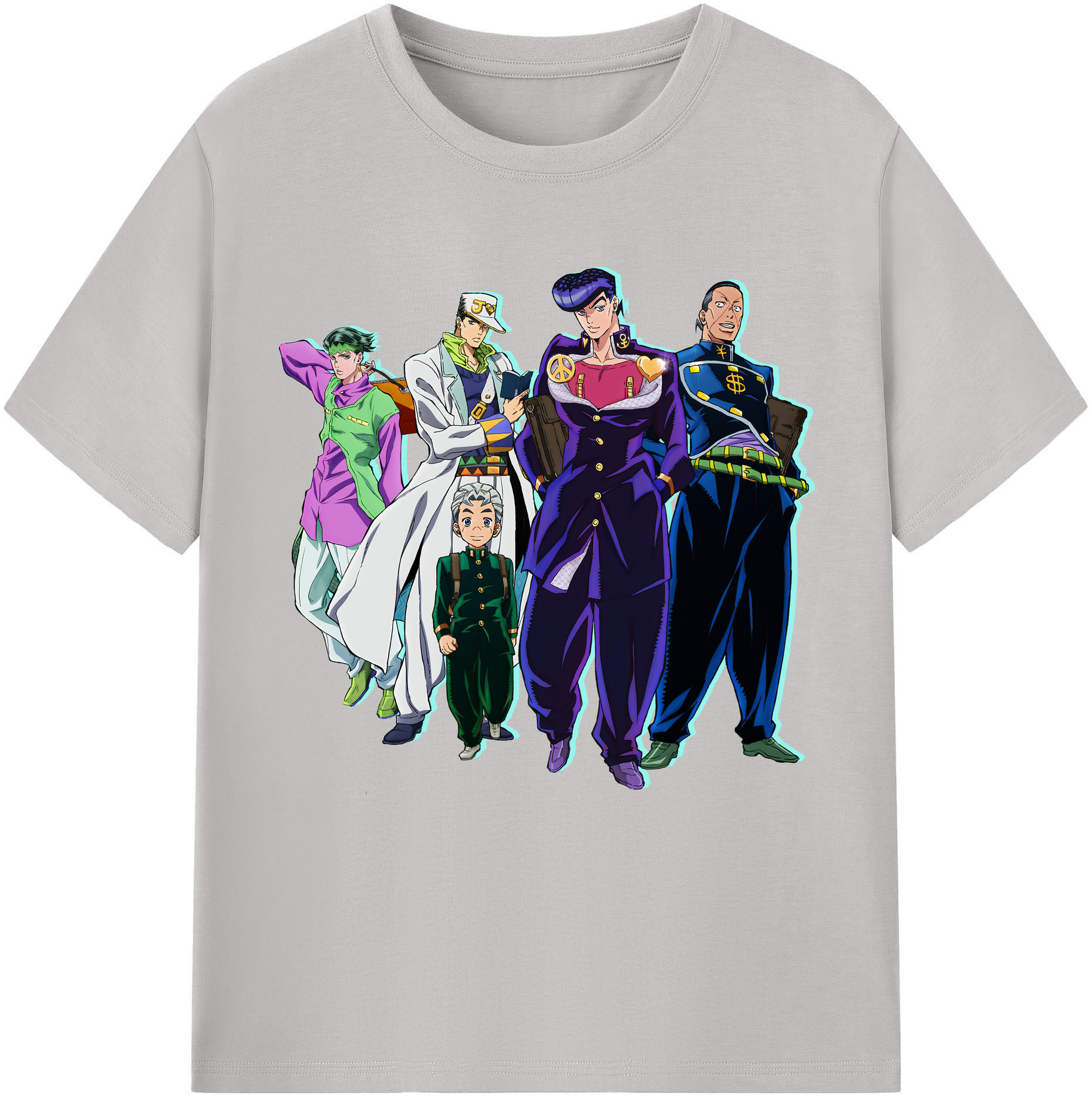 （画像用） ジョジョの奇妙な冒険 JoJo's Bizarre Adventure レディースカジュアルプリントTシャツ（綿100％）