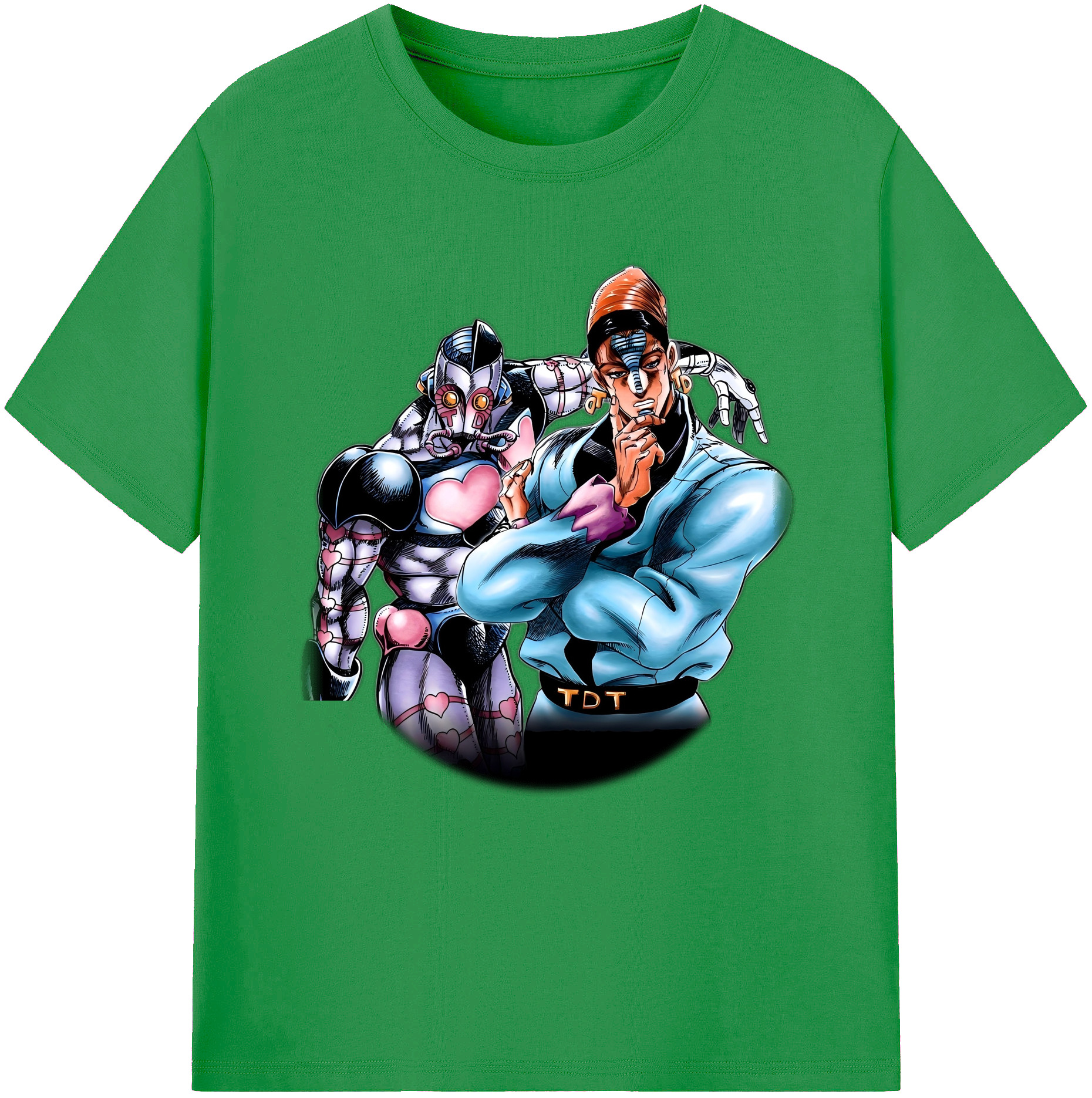 （画像用） ジョジョの奇妙な冒険 ひがしかた じょうすけ JoJo's Bizarre Adventure Higashikata Josuke レディースカジュアルプリントTシャツ（綿100％）