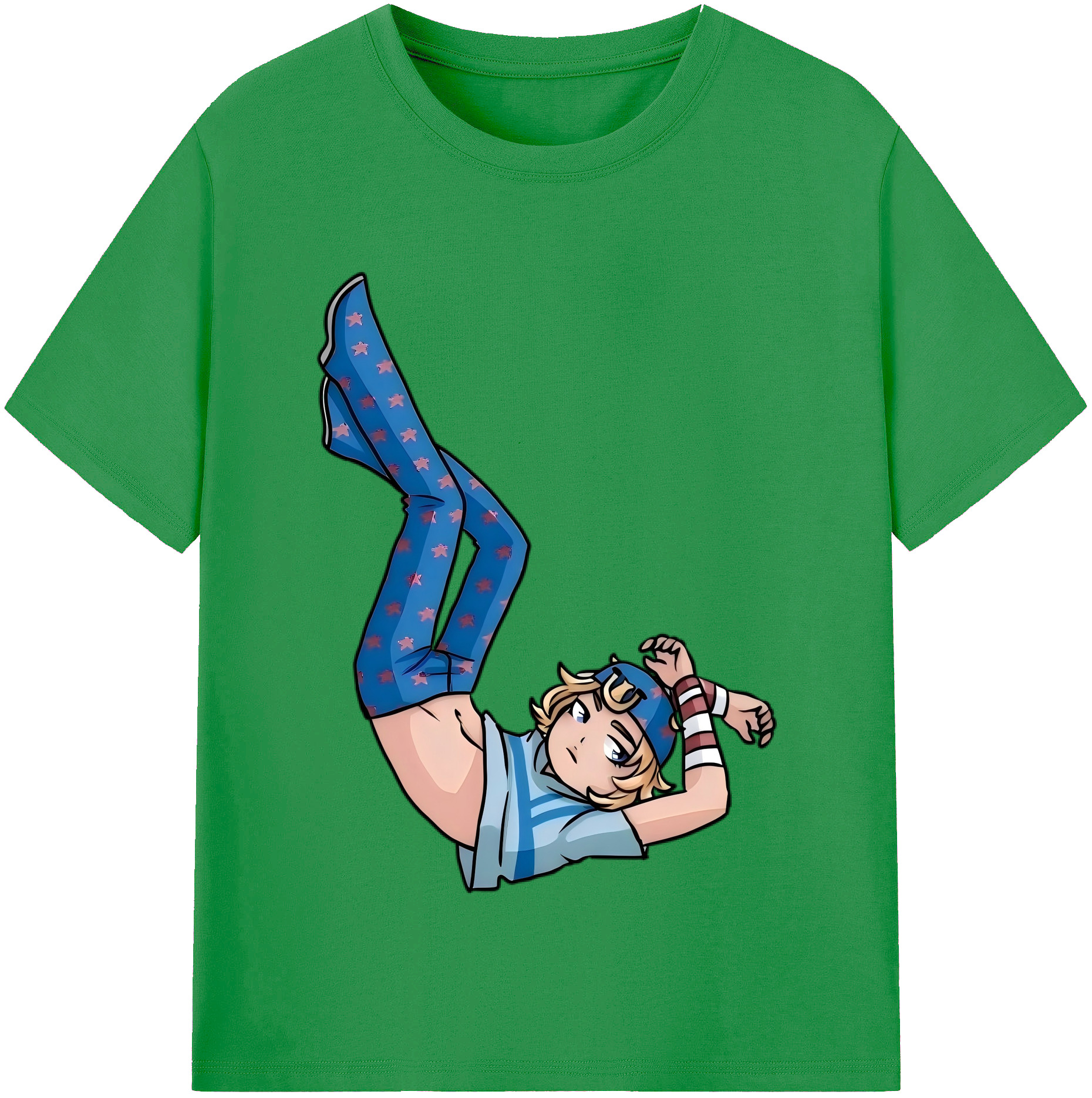 （画像用） ジョジョの奇妙な冒険 グイード?ミスタ JoJo's Bizarre Adventure Guido Mista レディースカジュアルプリントTシャツ（綿100％）