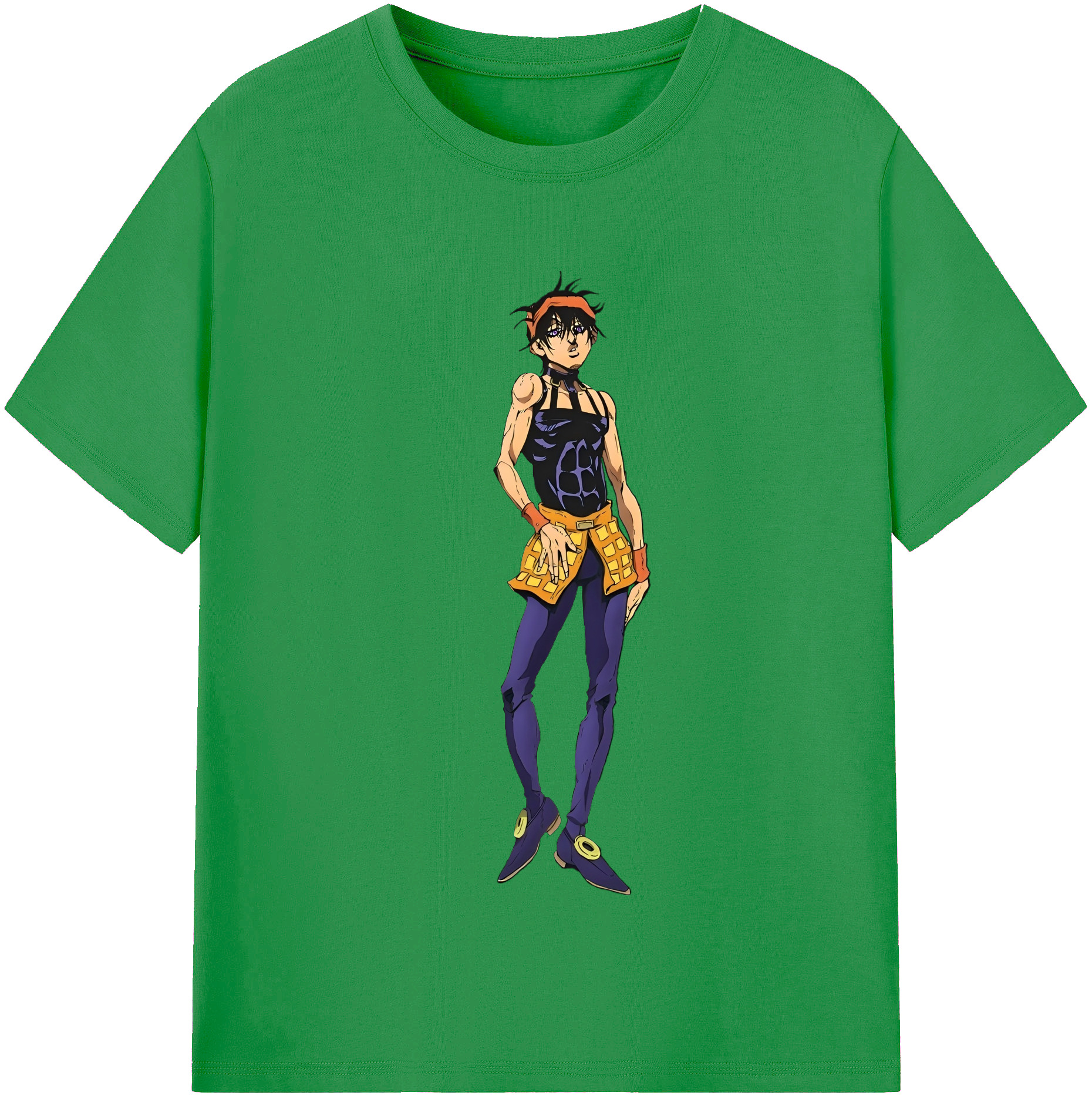 （画像用） ジョジョの奇妙な冒険 ナランチャ?ギルガ JoJo's Bizarre Adventure Narancia Ghirga レディースカジュアルプリントTシャツ（綿100％）