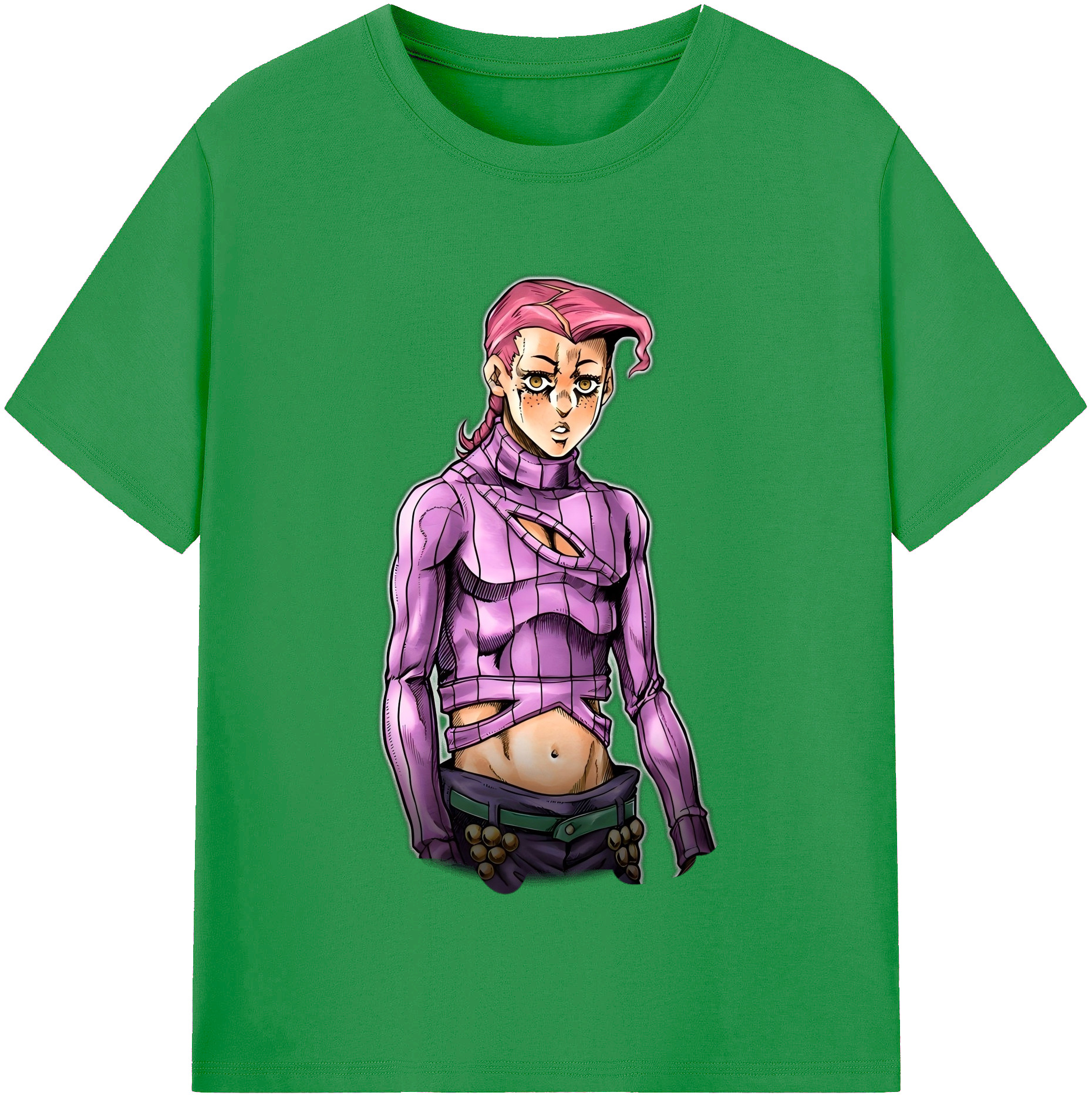 （画像用） ジョジョの奇妙な冒険 ビネガー?ドッピオ JoJo's Bizarre Adventure Vinegar Doppio レディースカジュアルプリントTシャツ（綿100％）