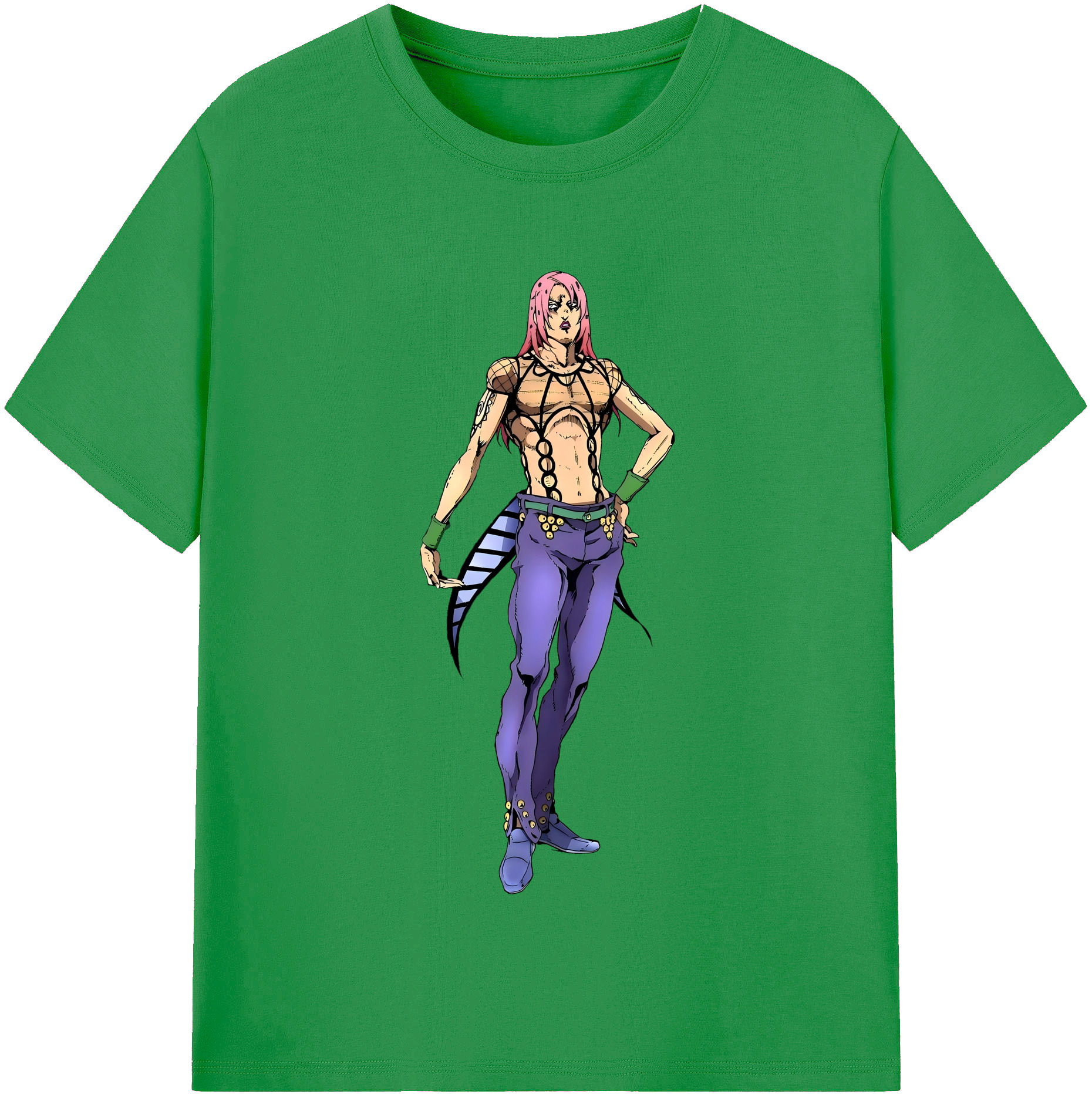 （画像用） ジョジョの奇妙な冒険 ビネガー?ドッピオ JoJo's Bizarre Adventure Vinegar Doppio レディースカジュアルプリントTシャツ（綿100％）