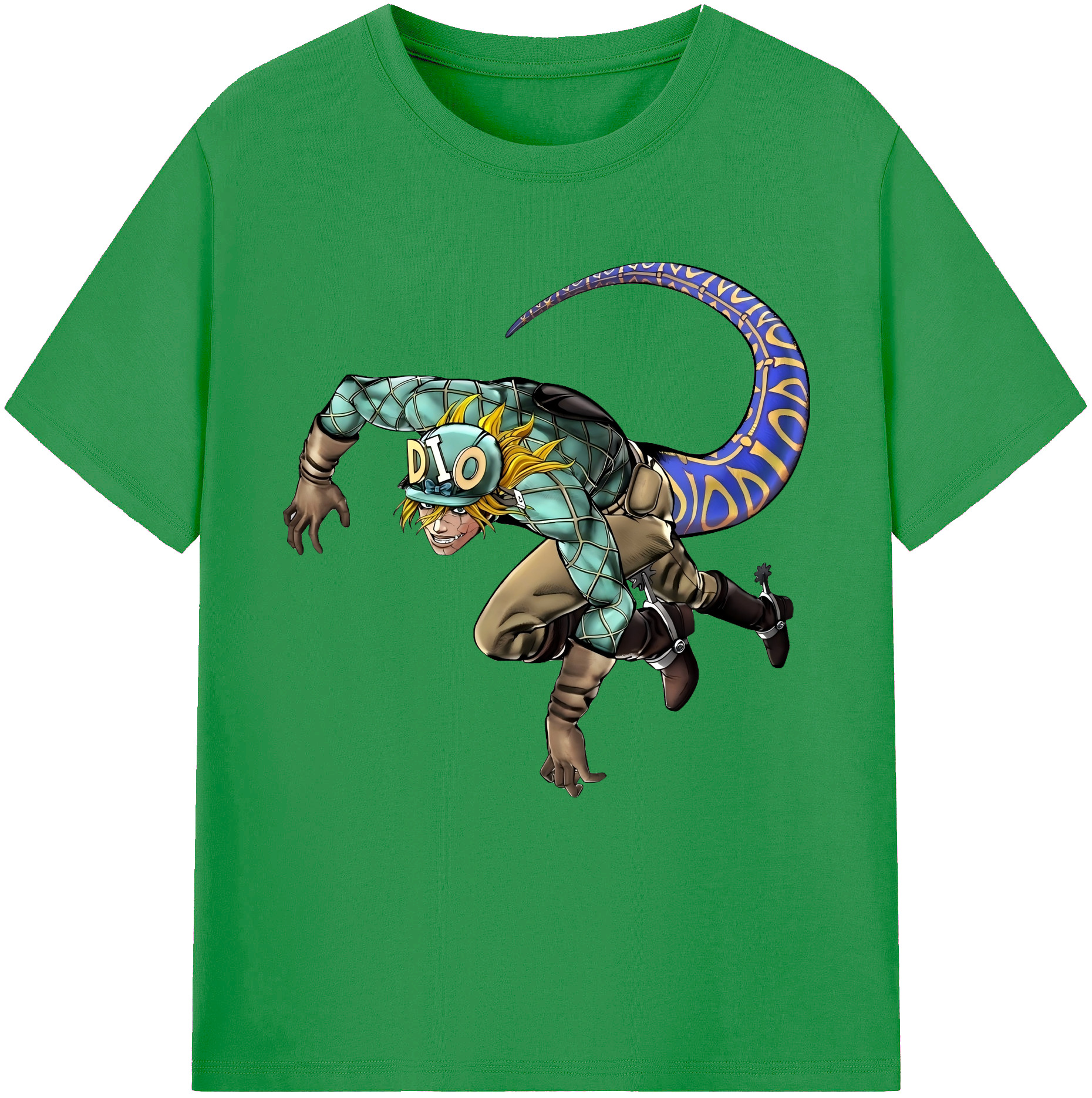 （画像用） ジョジョの奇妙な冒険 ディオ?ブランドー JoJo's Bizarre Adventure Dio Brando レディースカジュアルプリントTシャツ（綿100％）