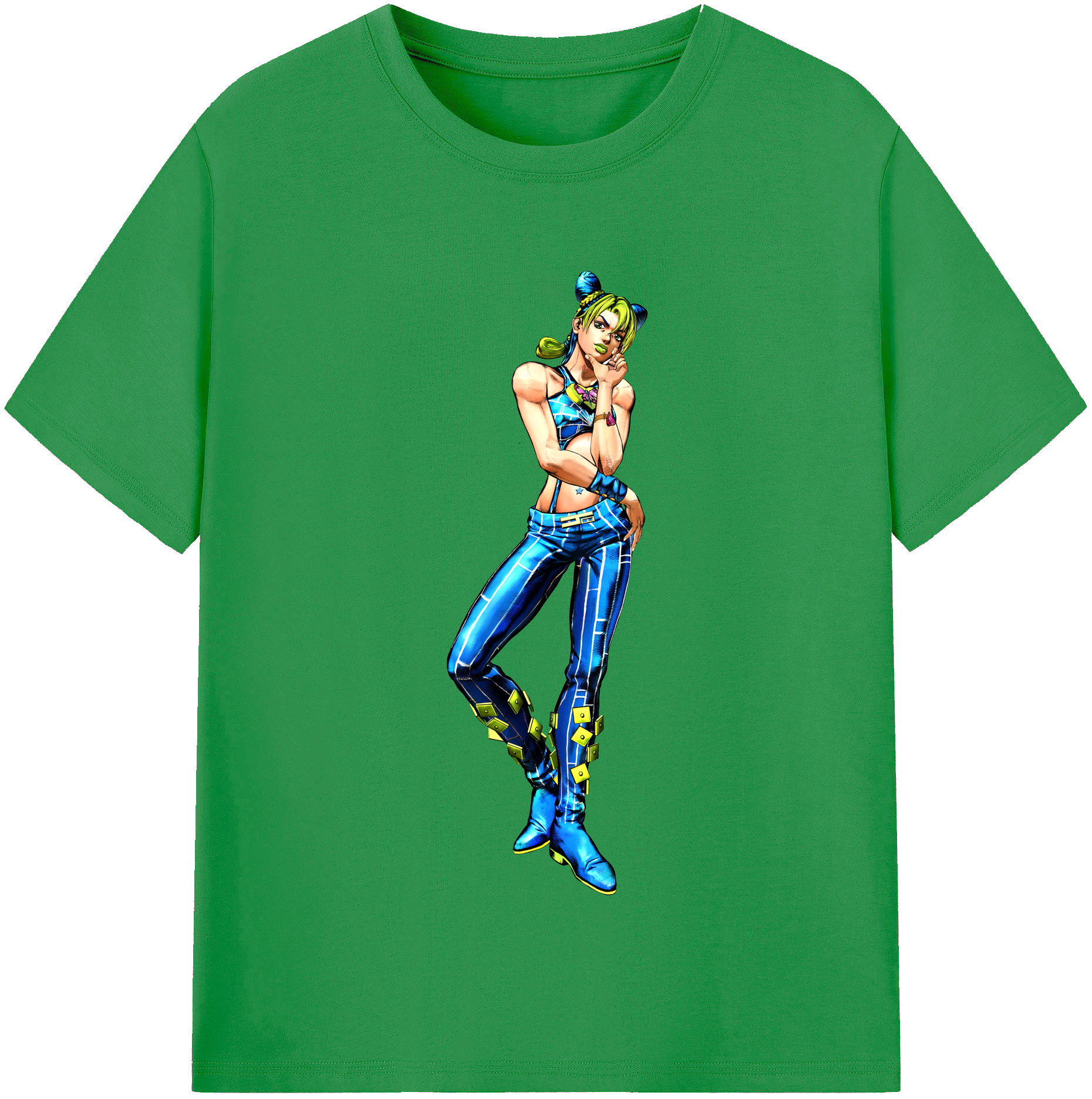（画像用） "ジョジョの奇妙な冒険 くうじょう ジョリーン JoJo's Bizarre Adventure Jolyne Cujoh " レディースカジュアルプリントTシャツ（綿100％）