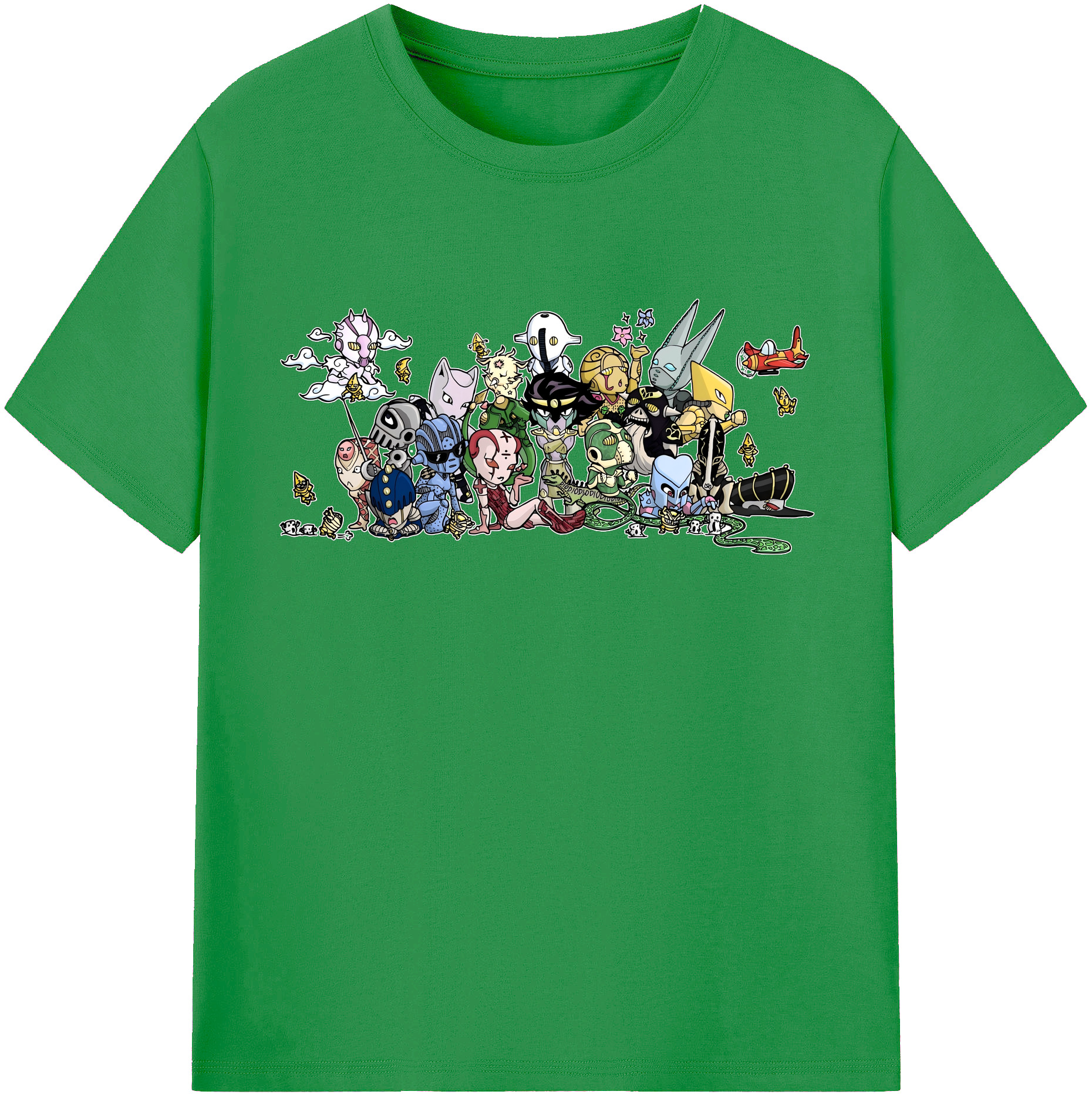 （画像用） ジョジョの奇妙な冒険 JoJo's Bizarre Adventure レディースカジュアルプリントTシャツ（綿100％）