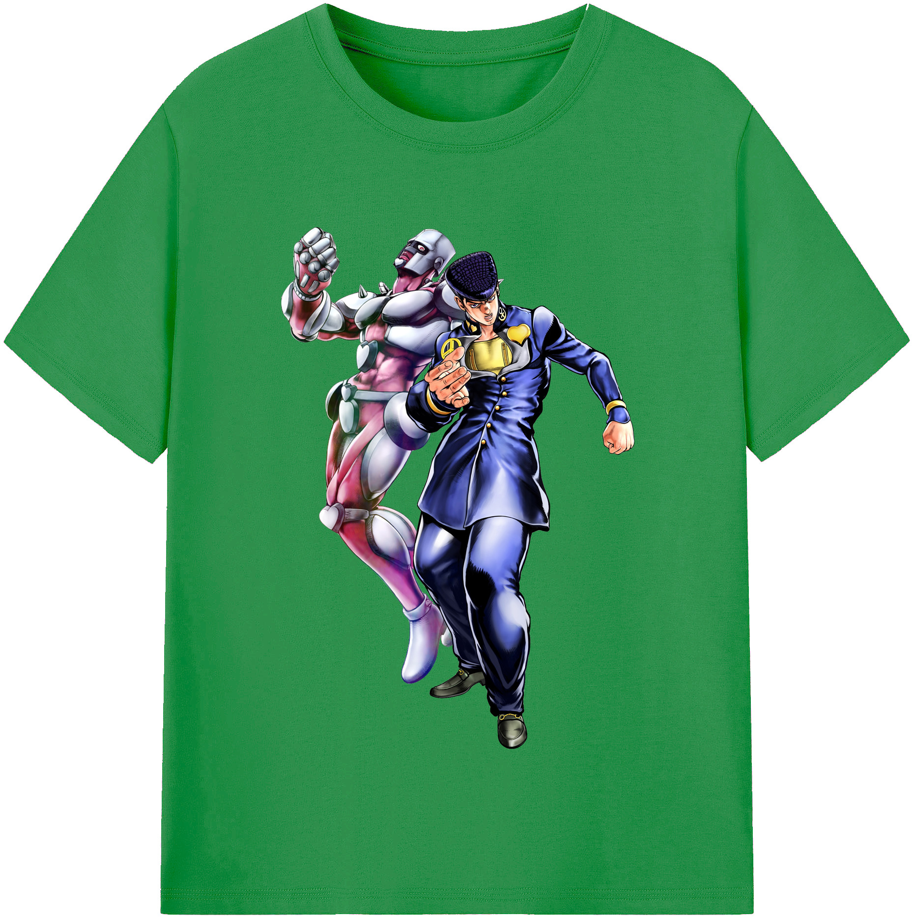 （画像用） ジョジョの奇妙な冒険 ひがしかた じょうすけ JoJo's Bizarre Adventure Higashikata Josuke レディースカジュアルプリントTシャツ（綿100％）