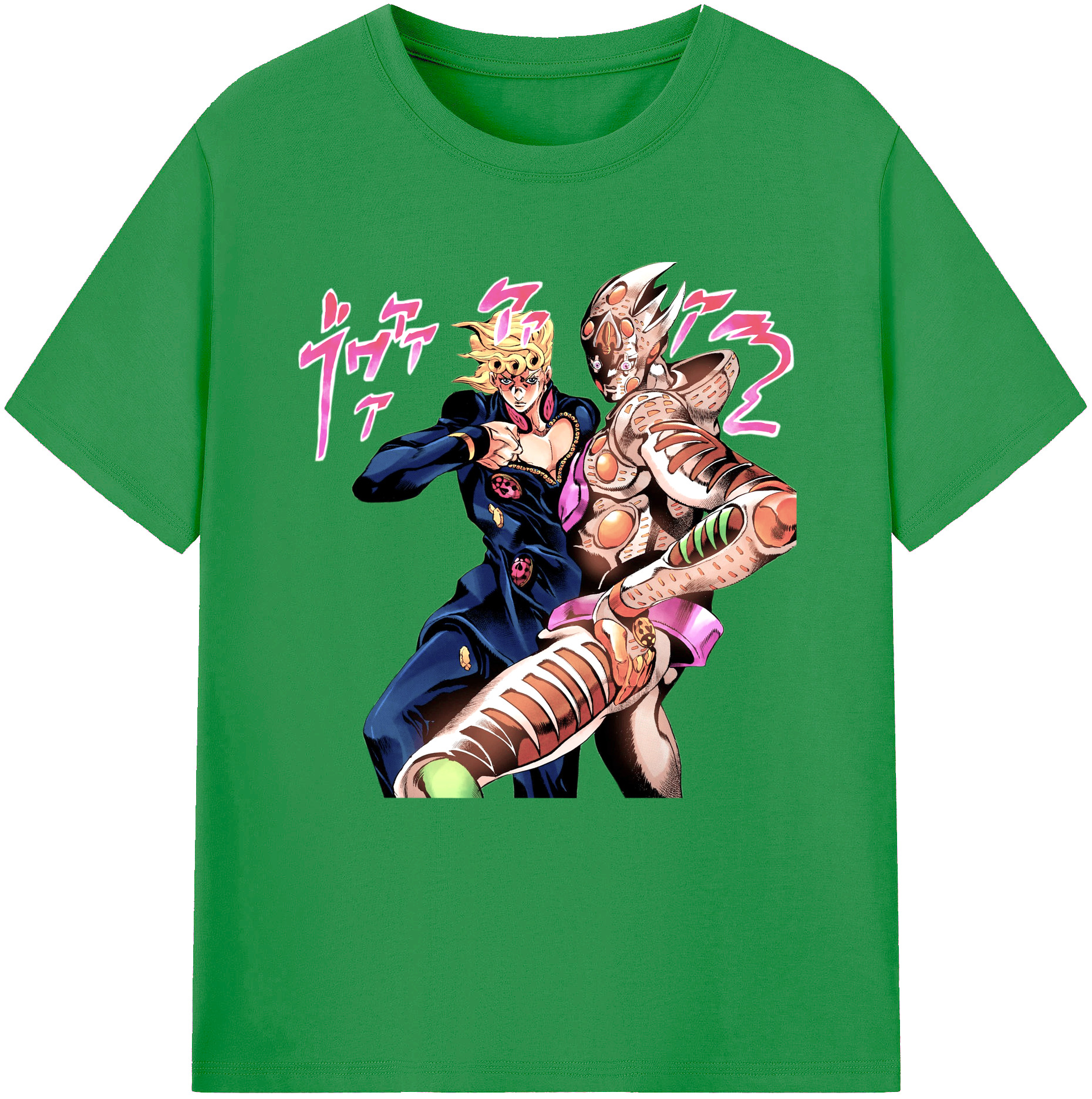 （画像用） ジョジョの奇妙な冒険 ジョルノ?ジョバァーナ JoJo's Bizarre Adventure Giorno Giovanna レディースカジュアルプリントTシャツ（綿100％）