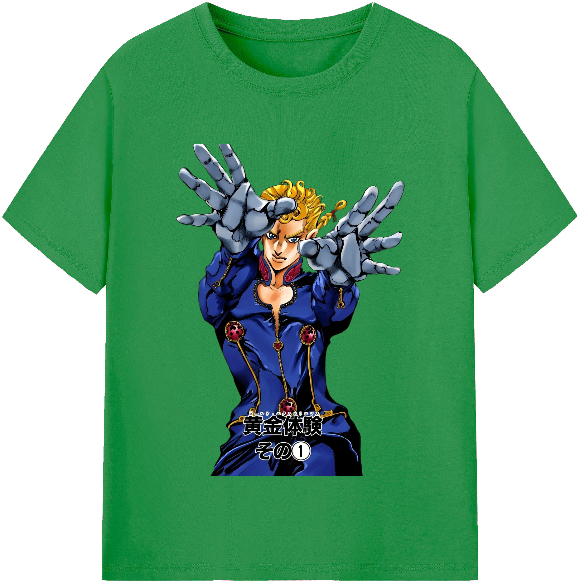 （画像用） ジョジョの奇妙な冒険 ジョルノ?ジョバァーナ JoJo's Bizarre Adventure Giorno Giovanna レディースカジュアルプリントTシャツ（綿100％）