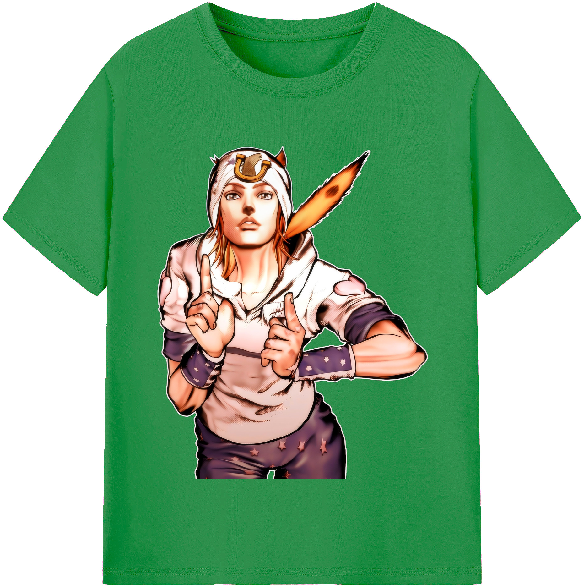（画像用） ジョジョの奇妙な冒険 ジョナサン?ジョースター JoJo's Bizarre Adventure Jonathan Joestar レディースカジュアルプリントTシャツ（綿100％）