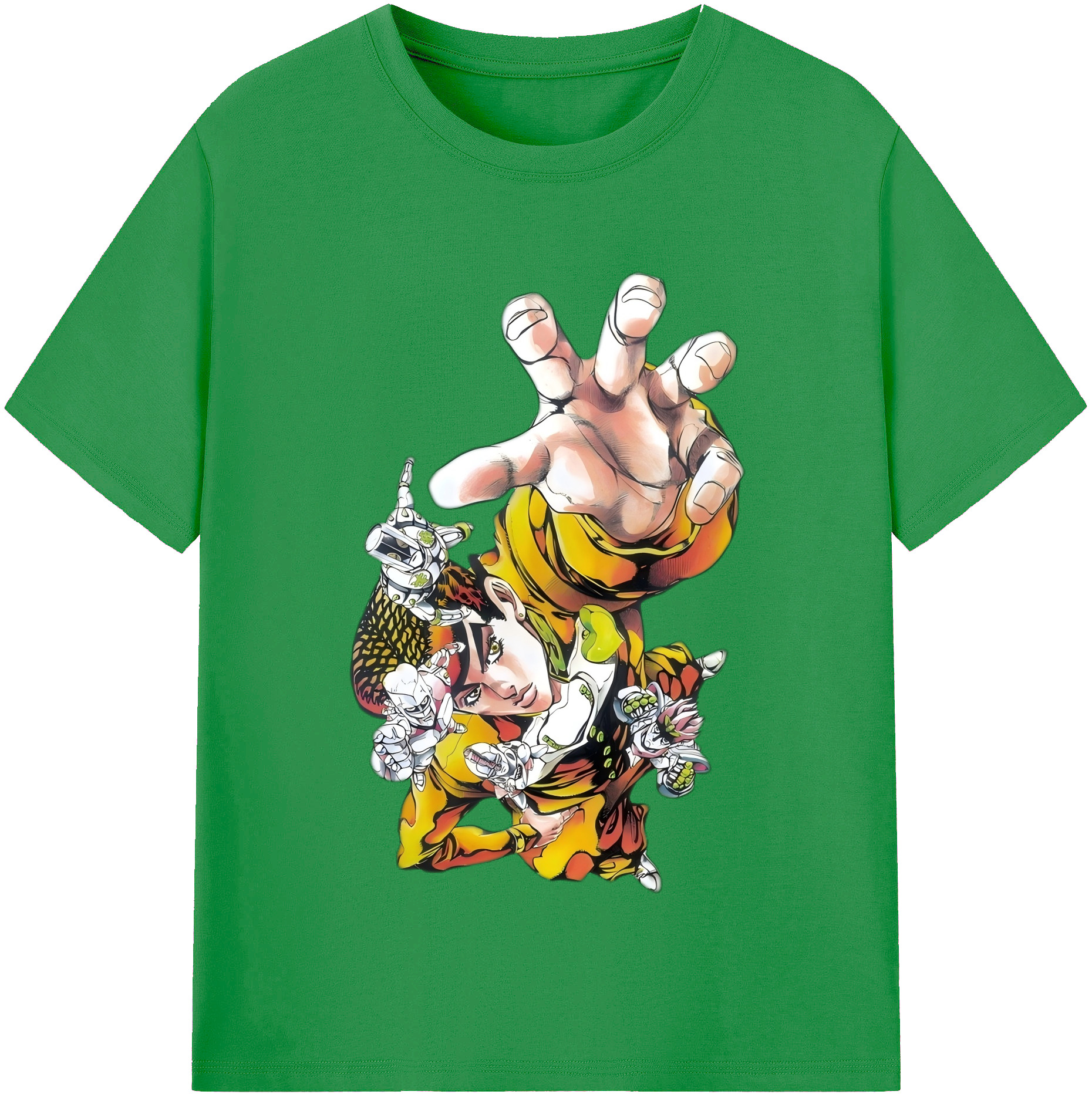 （画像用） ジョジョの奇妙な冒険 ひがしかた じょうすけ JoJo's Bizarre Adventure Higashikata Josuke レディースカジュアルプリントTシャツ（綿100％）