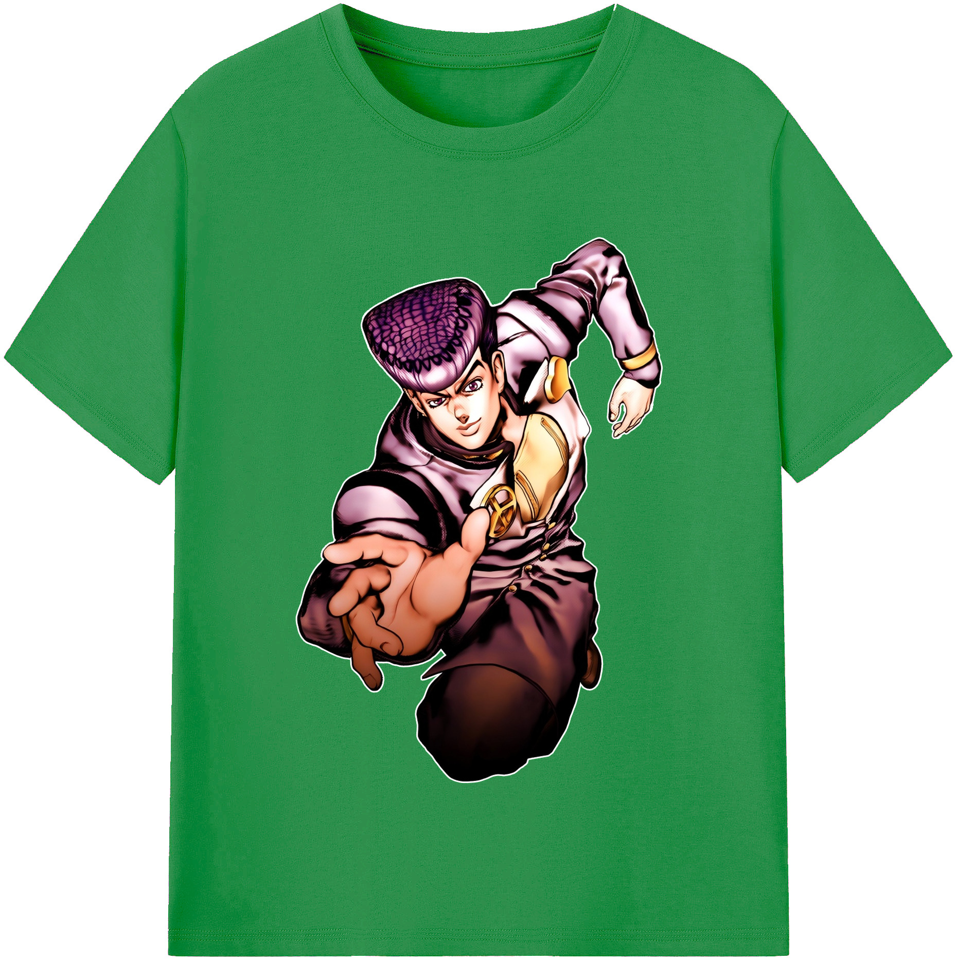 （画像用） ジョジョの奇妙な冒険 ひがしかた じょうすけ JoJo's Bizarre Adventure Higashikata Josuke レディースカジュアルプリントTシャツ（綿100％）
