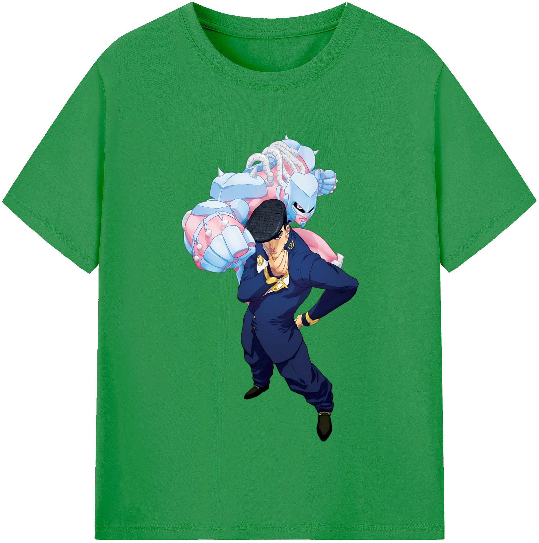 （画像用） ジョジョの奇妙な冒険 ひがしかた じょうすけ JoJo's Bizarre Adventure Higashikata Josuke レディースカジュアルプリントTシャツ（綿100％）