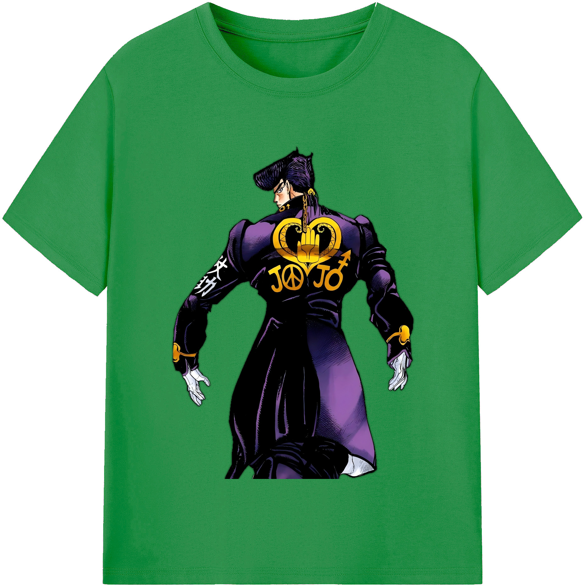 （画像用） ジョジョの奇妙な冒険 ひがしかた じょうすけ JoJo's Bizarre Adventure Higashikata Josuke レディースカジュアルプリントTシャツ（綿100％）