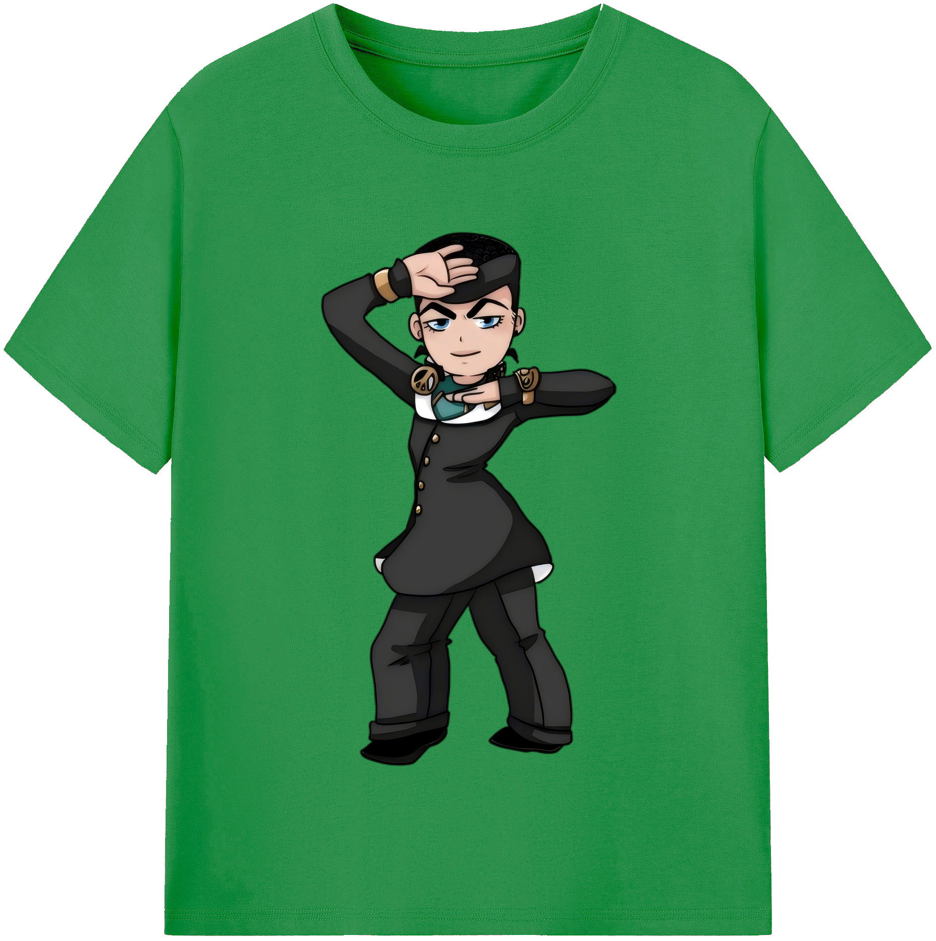 （画像用） ジョジョの奇妙な冒険 ひがしかた じょうすけ JoJo's Bizarre Adventure Higashikata Josuke レディースカジュアルプリントTシャツ（綿100％）