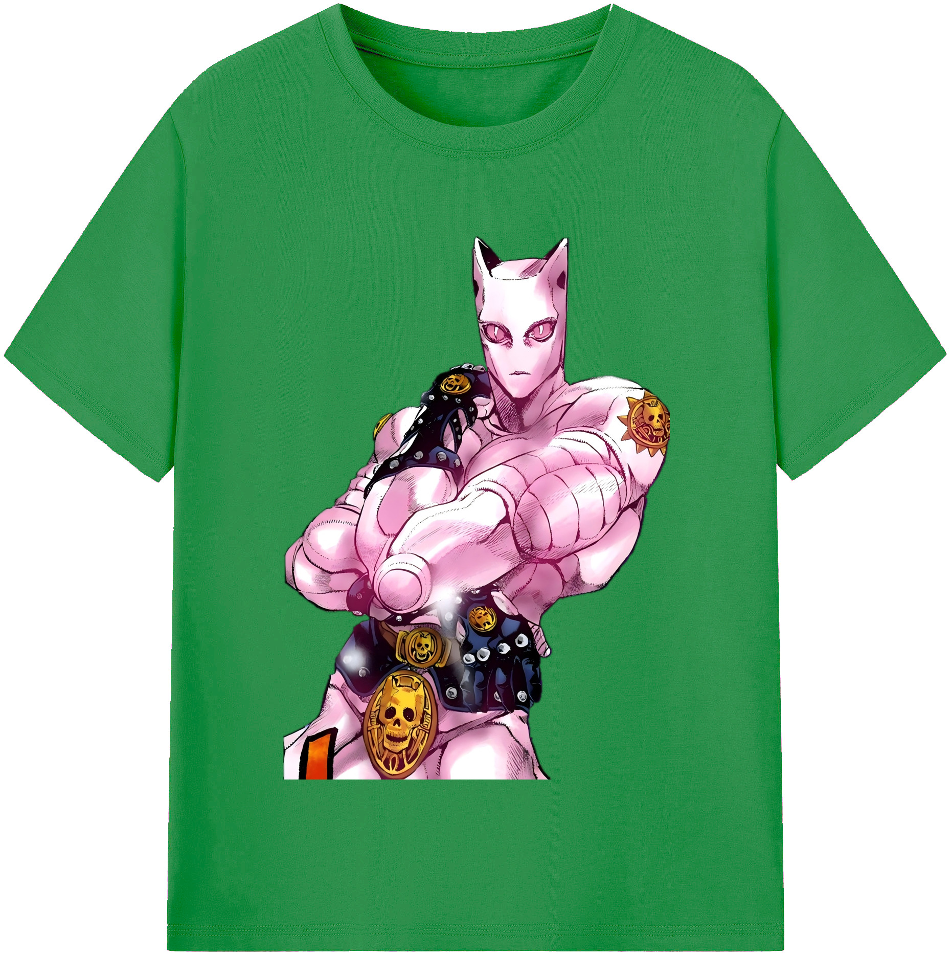 （画像用） ジョジョの奇妙な冒険 きら よしかげ JoJo's Bizarre Adventure Kira Yoshikage レディースカジュアルプリントTシャツ（綿100％）