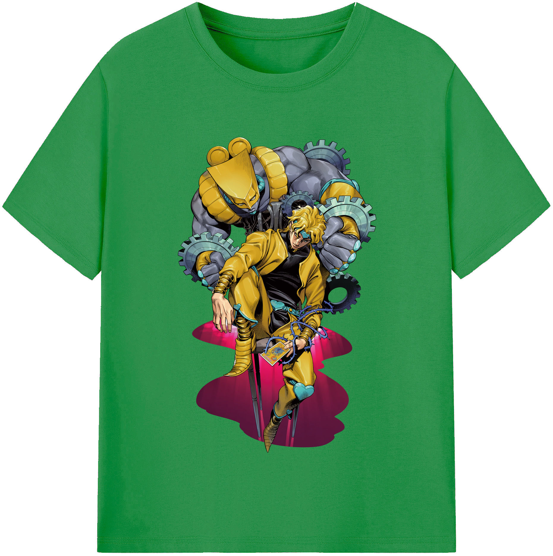（画像用） ジョジョの奇妙な冒険 ディオ?ブランドー JoJo's Bizarre Adventure Dio Brando レディースカジュアルプリントTシャツ（綿100％）