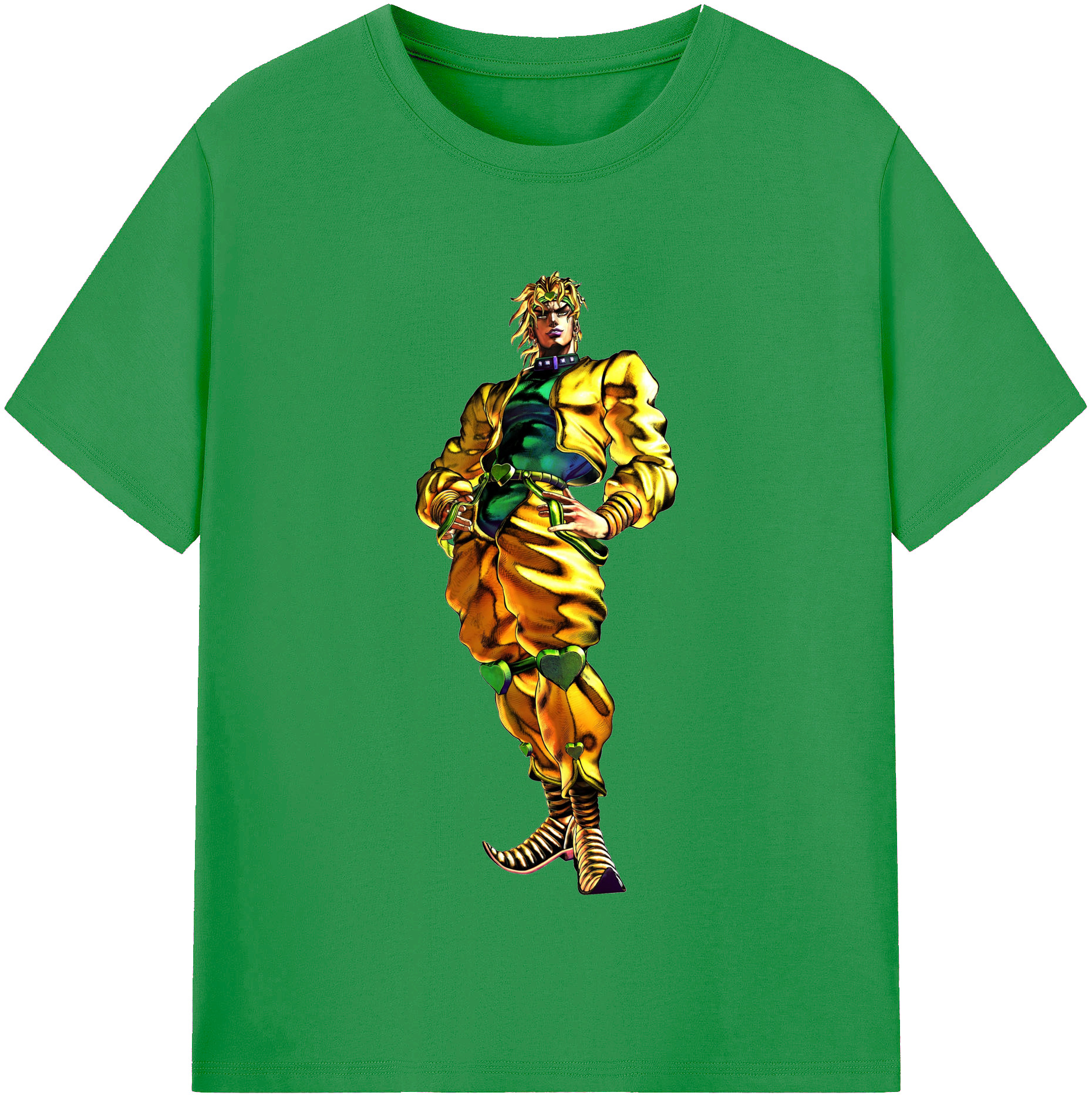 （画像用） ジョジョの奇妙な冒険 ディオ?ブランドー JoJo's Bizarre Adventure Dio Brando レディースカジュアルプリントTシャツ（綿100％）