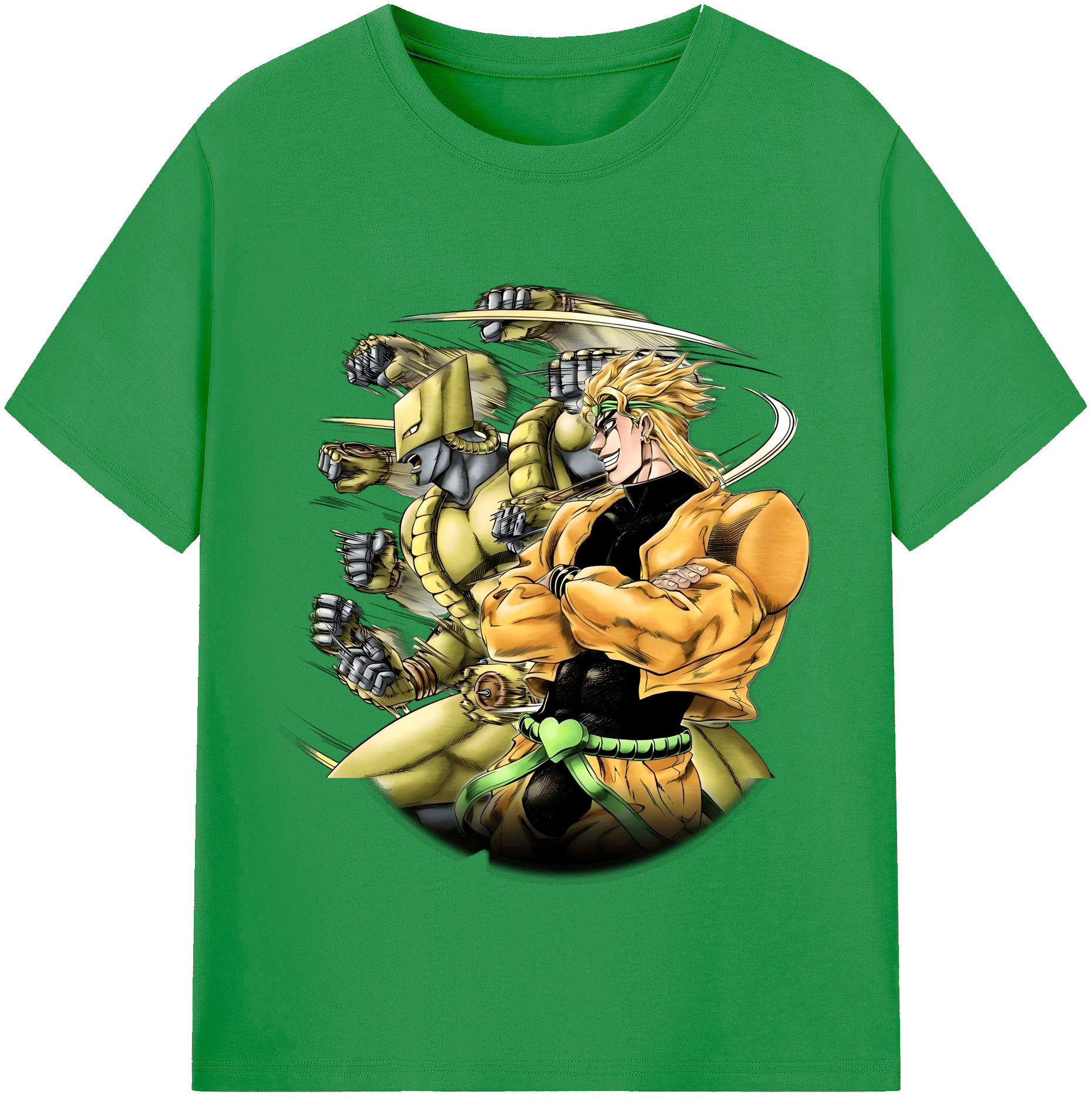 （画像用） ジョジョの奇妙な冒険 ディオ?ブランドー JoJo's Bizarre Adventure Dio Brando レディースカジュアルプリントTシャツ（綿100％）
