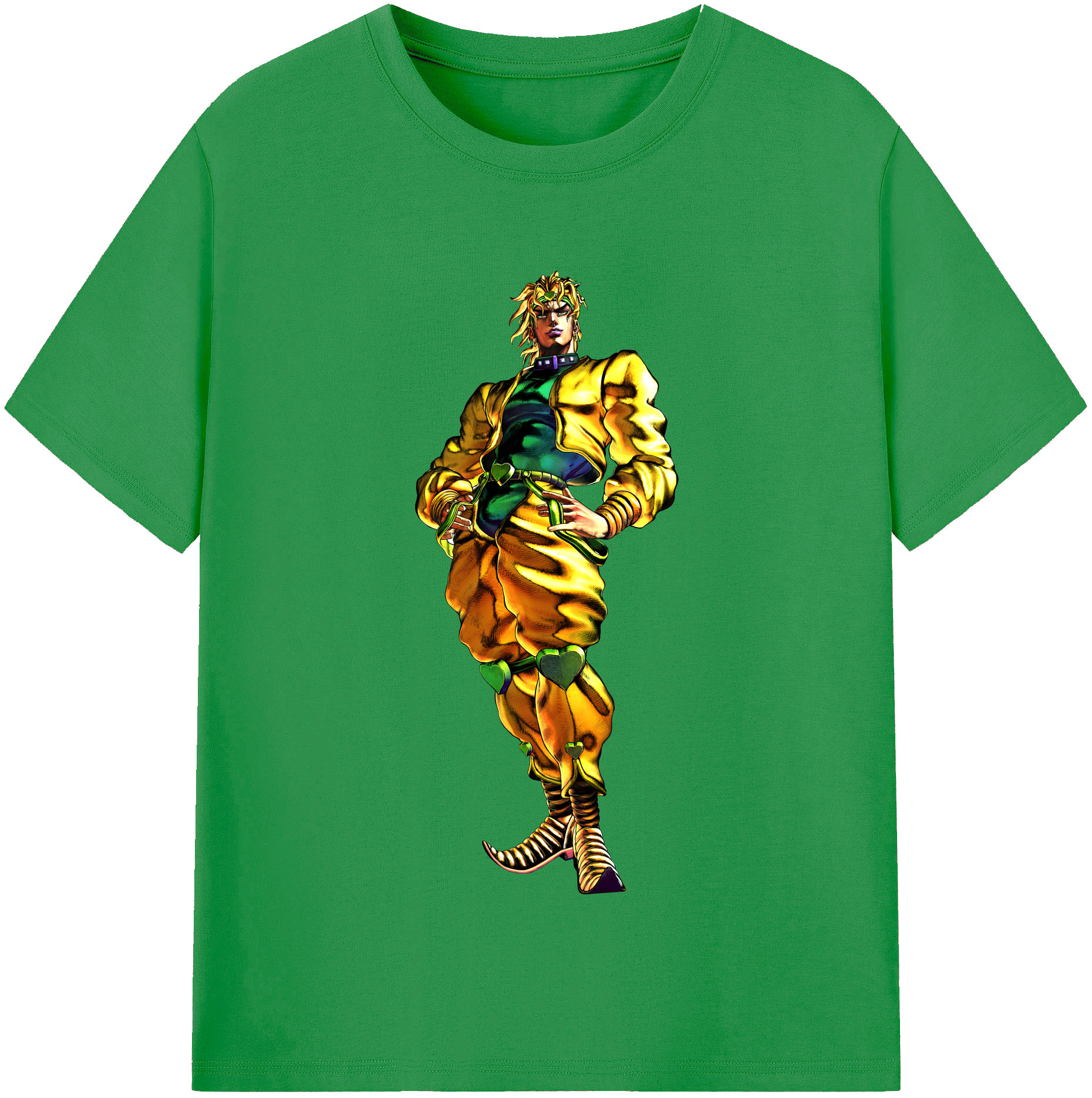 （画像用） ジョジョの奇妙な冒険 ディオ?ブランドー JoJo's Bizarre Adventure Dio Brando レディースカジュアルプリントTシャツ（綿100％）