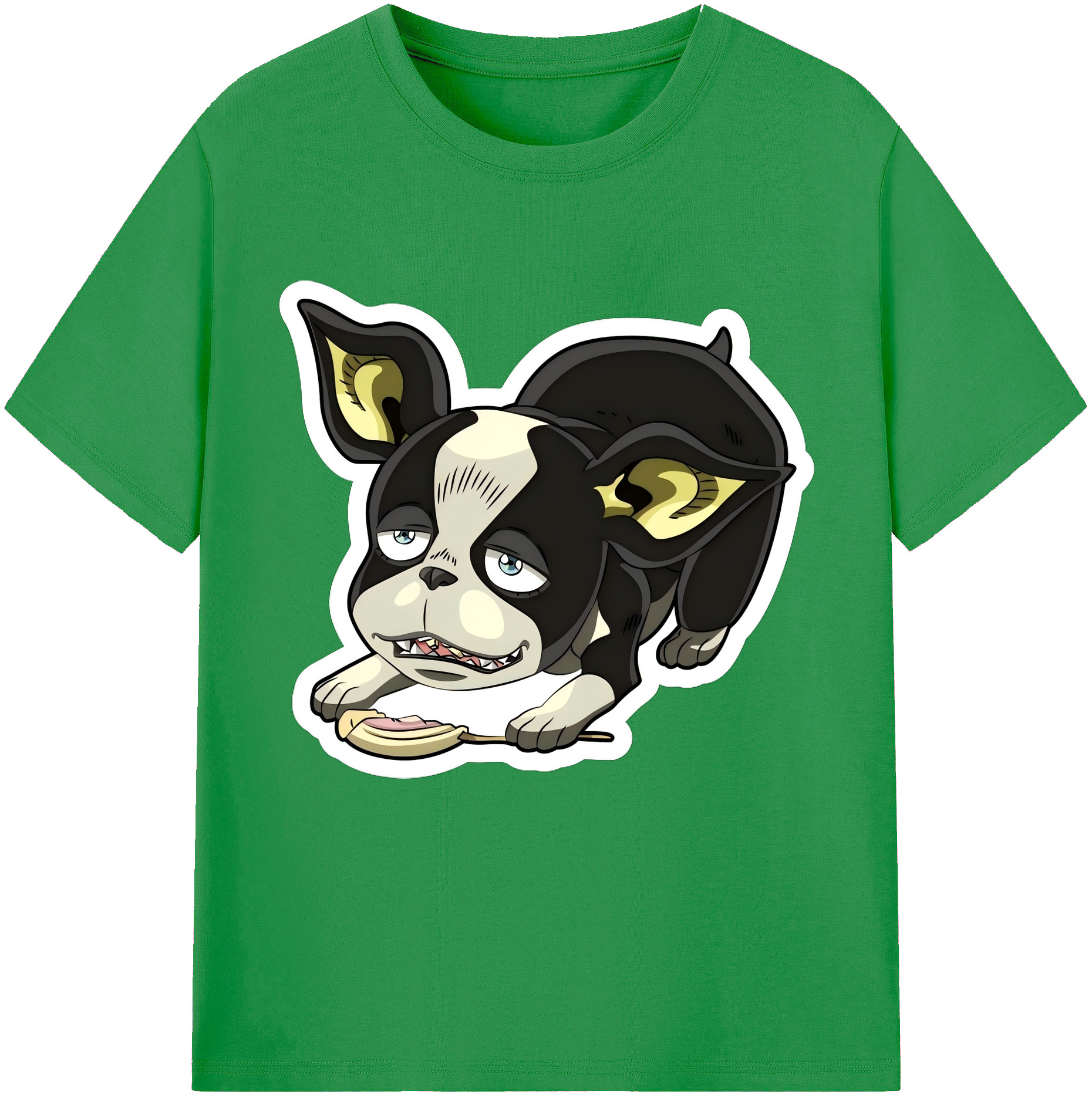 （画像用） ジョジョの奇妙な冒険 イギー JoJo's Bizarre Adventure Iggy レディースカジュアルプリントTシャツ（綿100％）