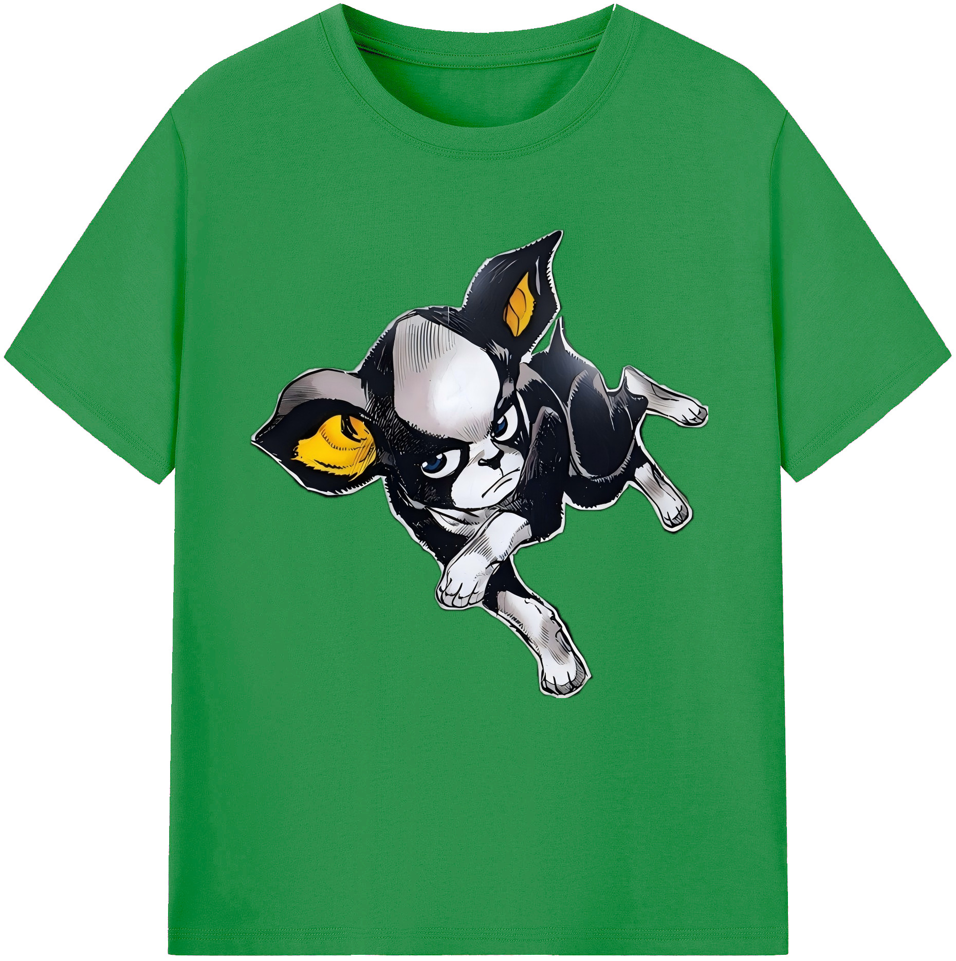 （画像用） ジョジョの奇妙な冒険 イギー JoJo's Bizarre Adventure Iggy レディースカジュアルプリントTシャツ（綿100％）