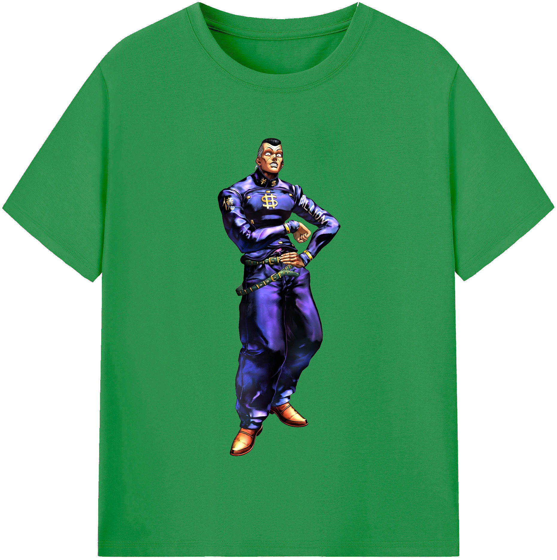 （画像用） ジョジョの奇妙な冒険 虹村億泰 にじむら おくやす JoJo's Bizarre Adventure Nijimura Okuyasu レディースカジュアルプリントTシャツ（綿100％）